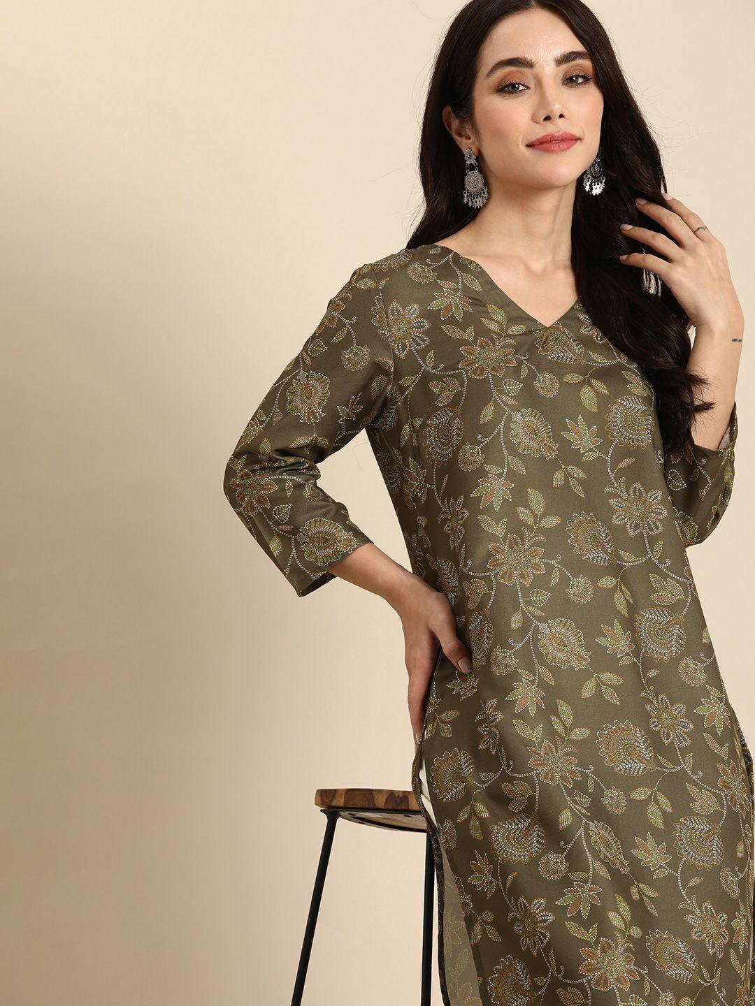 anouk floral printed kurta