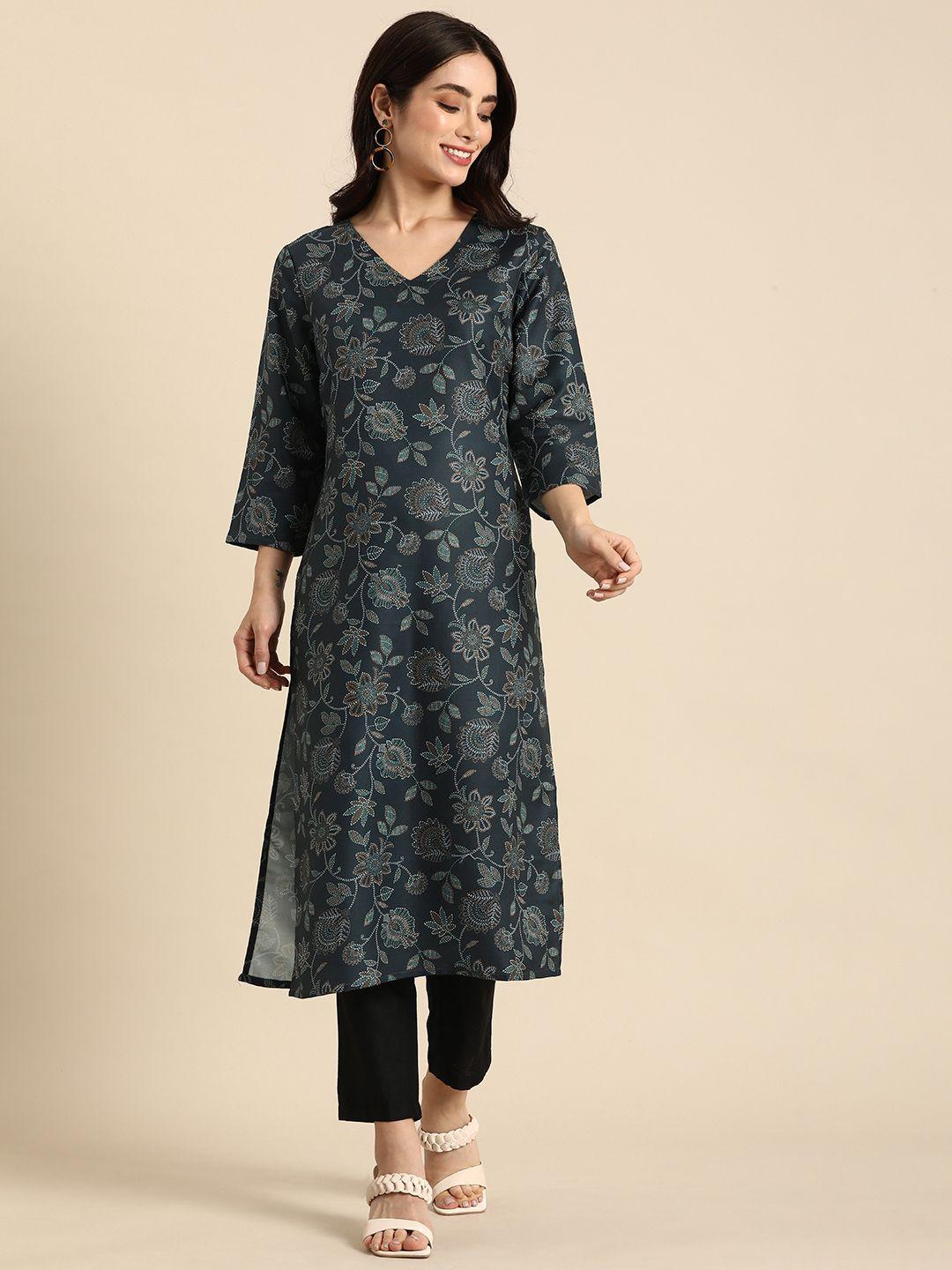 anouk floral printed kurta