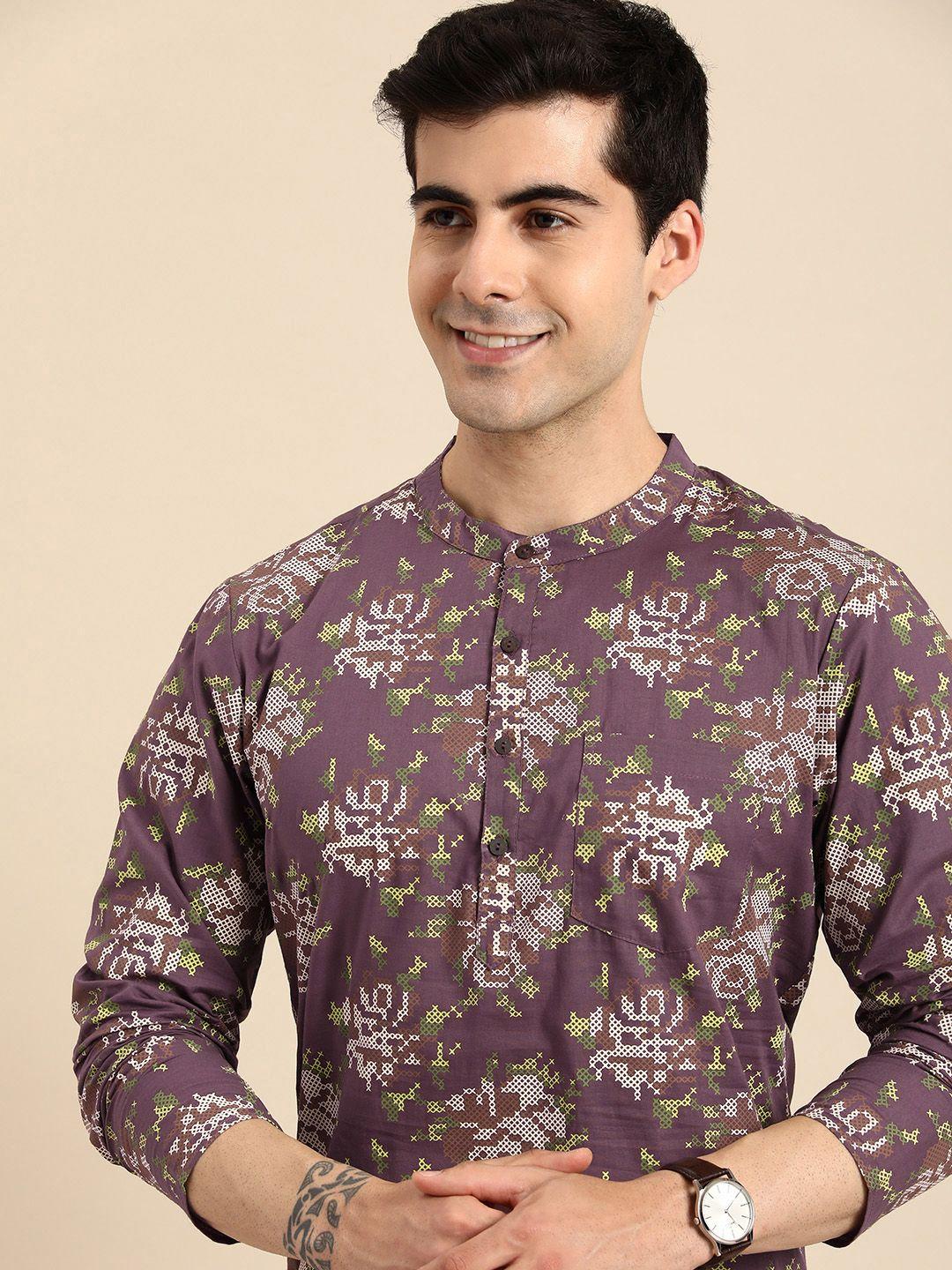 anouk floral printed pure cotton kurta