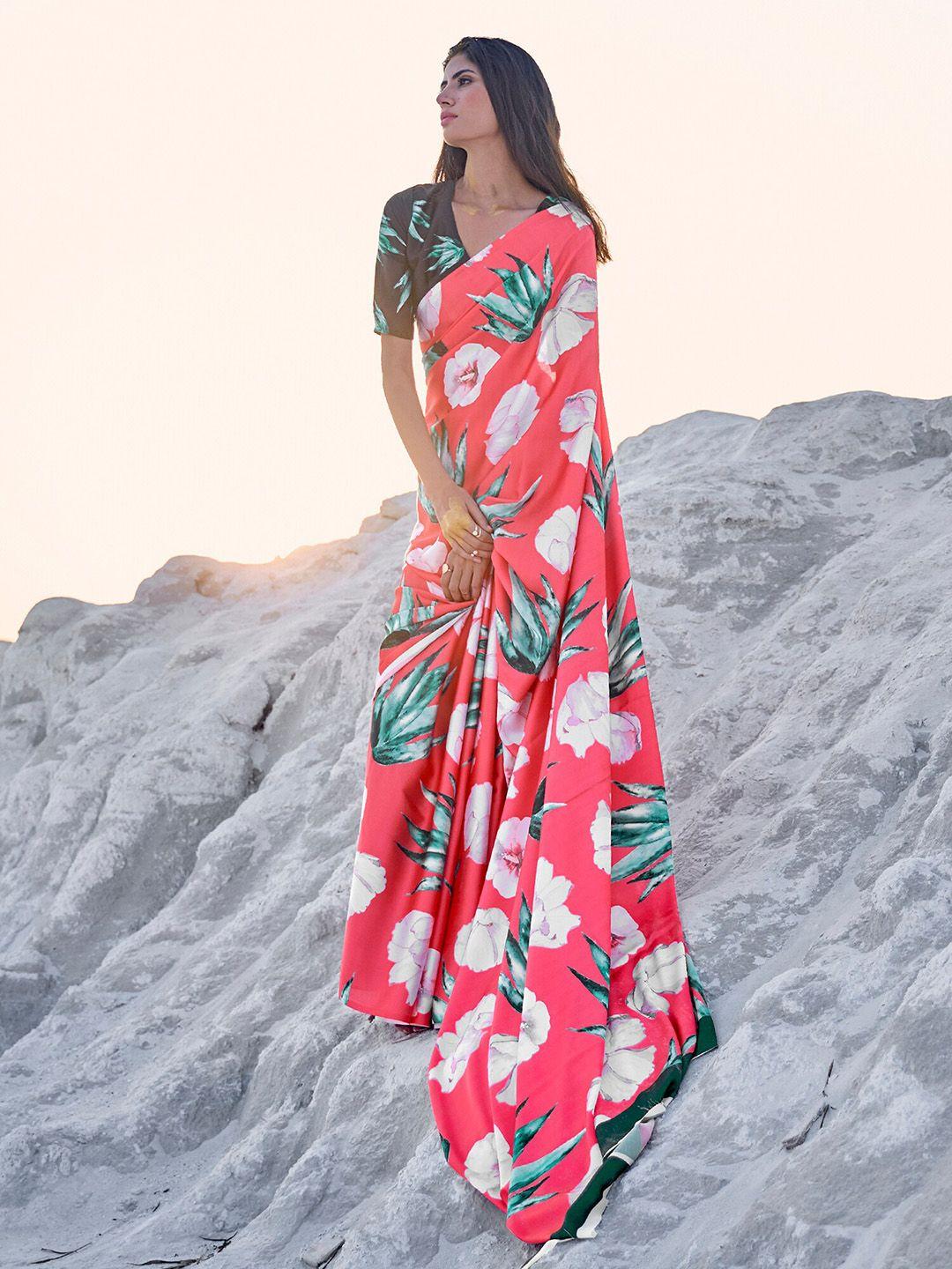anouk floral printed saree