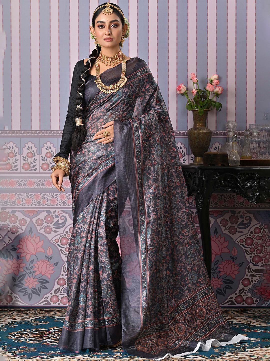 anouk floral printed saree