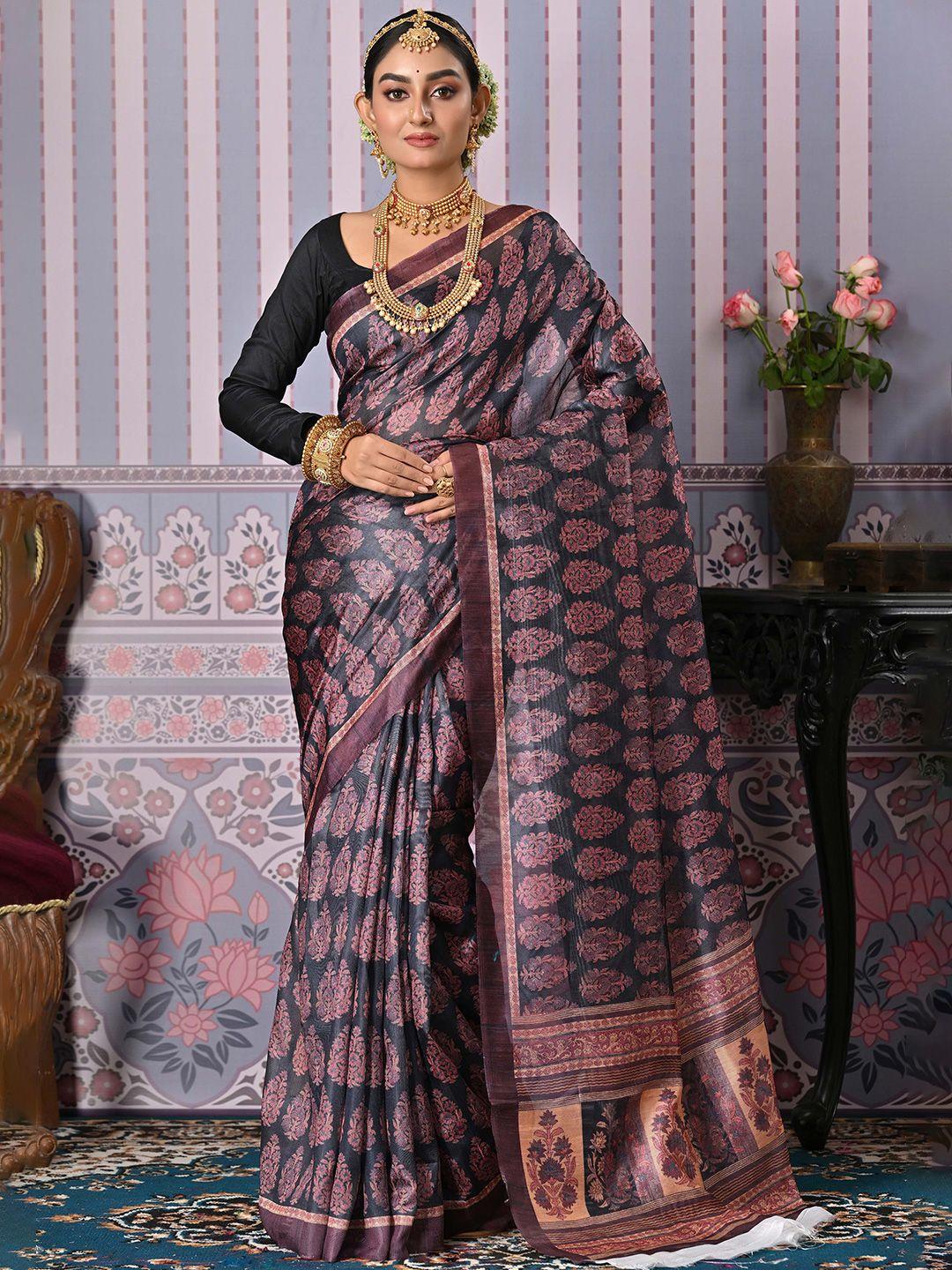 anouk floral printed saree