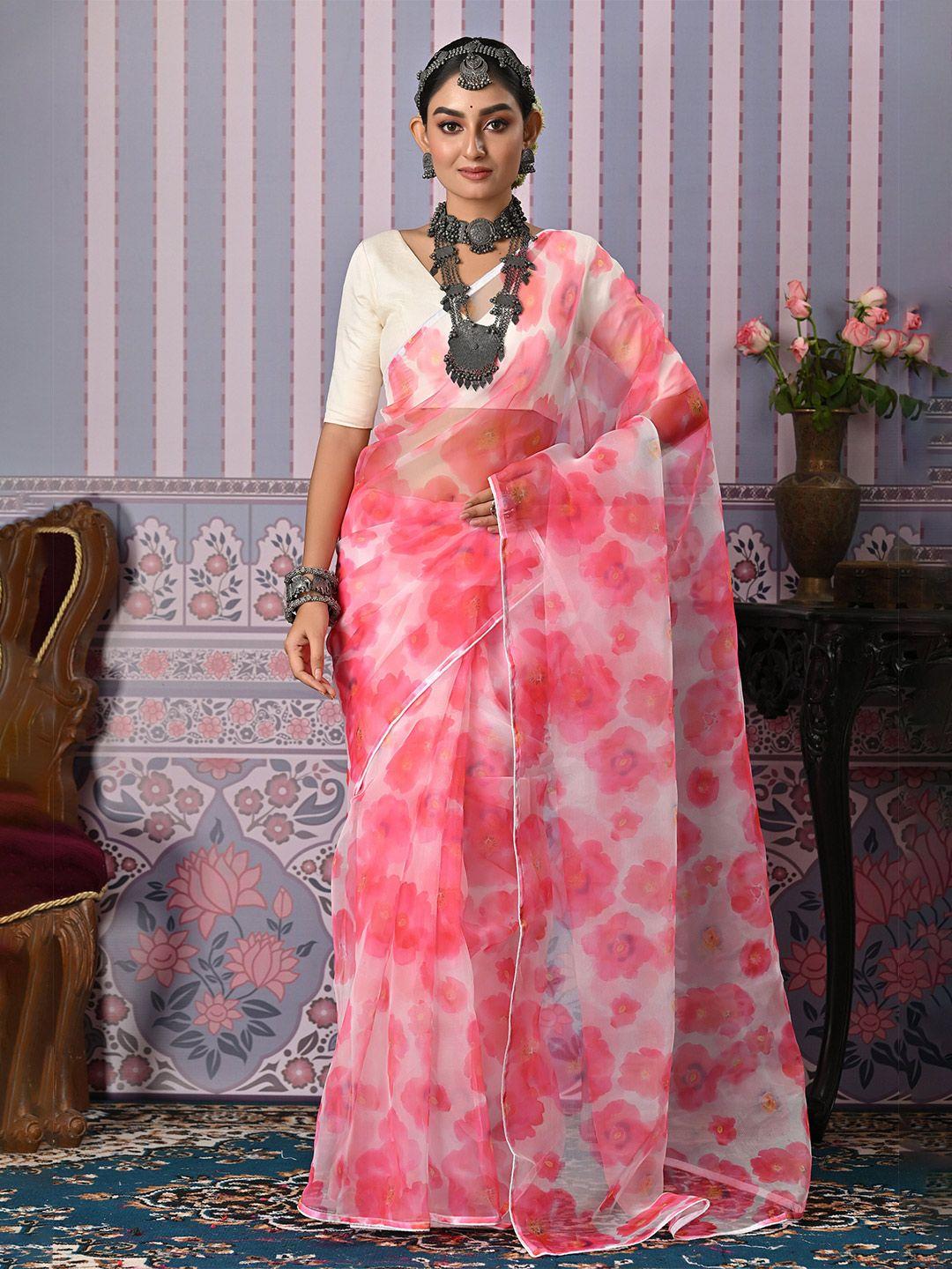 anouk floral printed saree