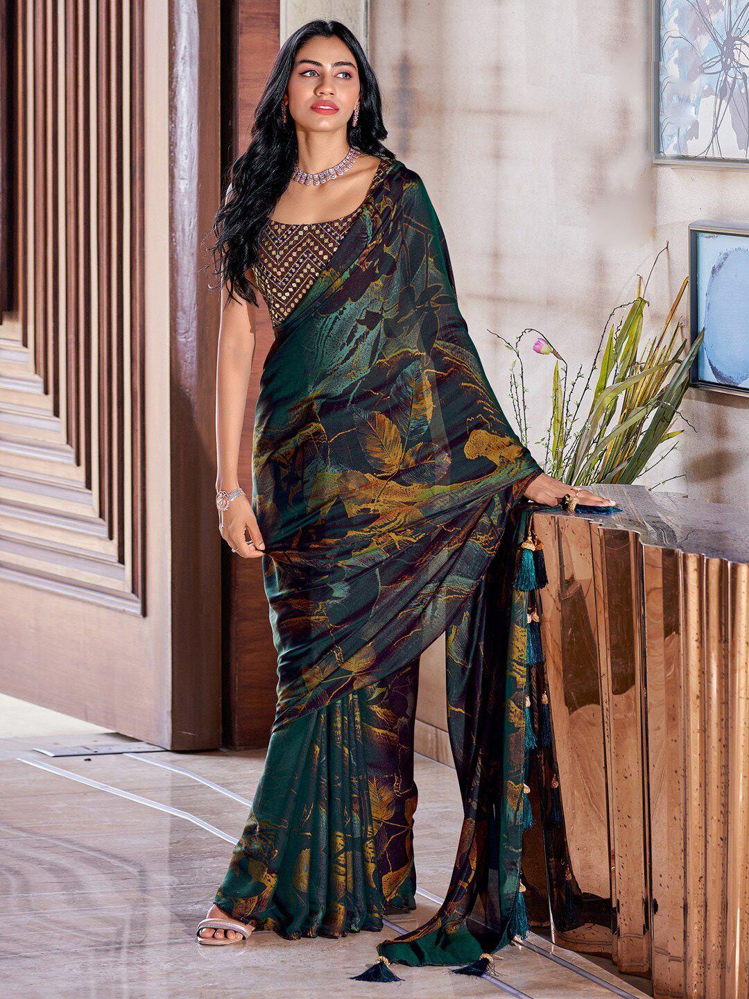 anouk floral printed saree