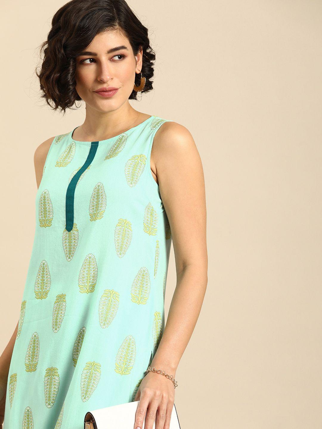 anouk floral printed straight kurta