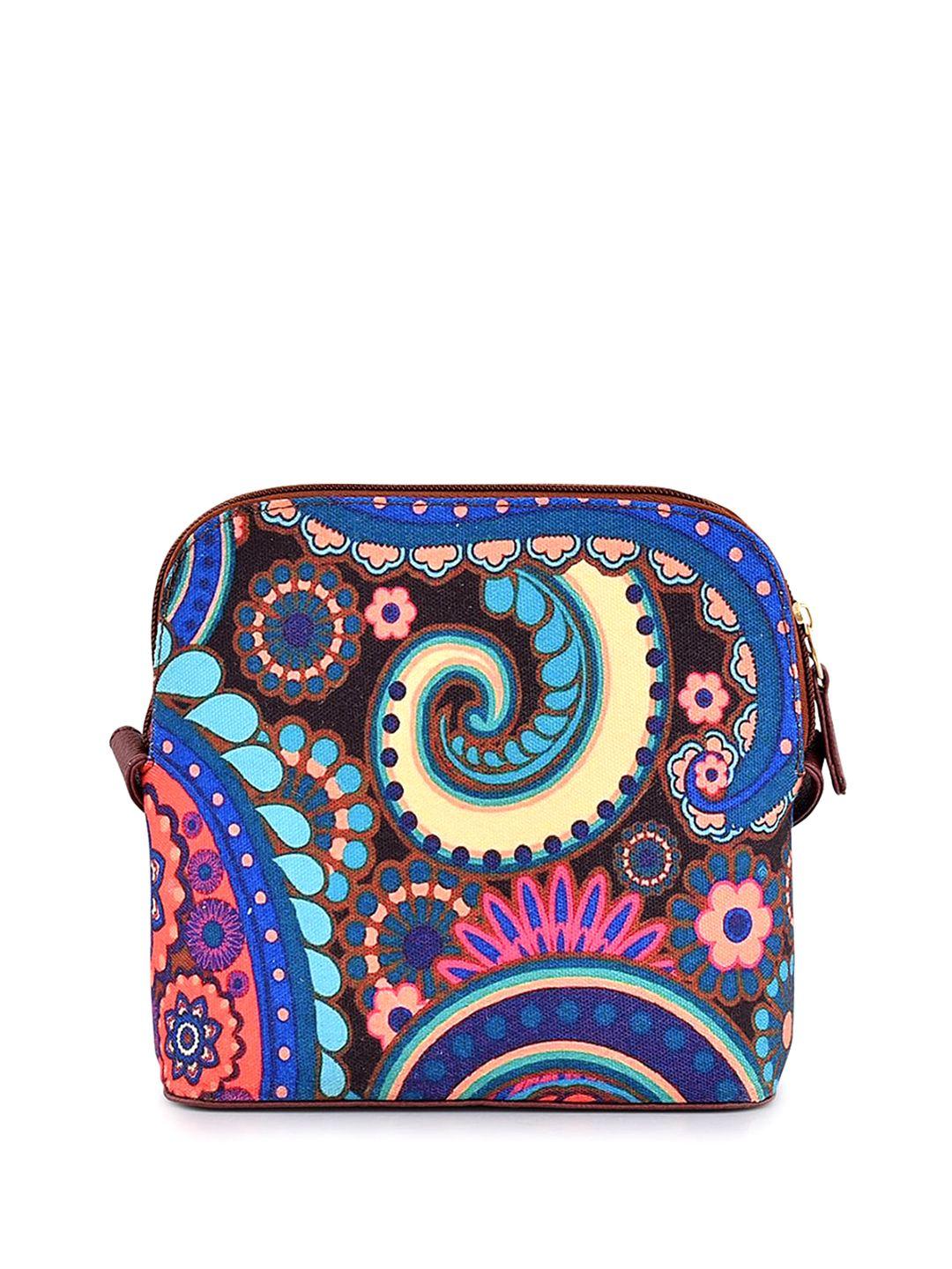 anouk floral printed structured sling bag