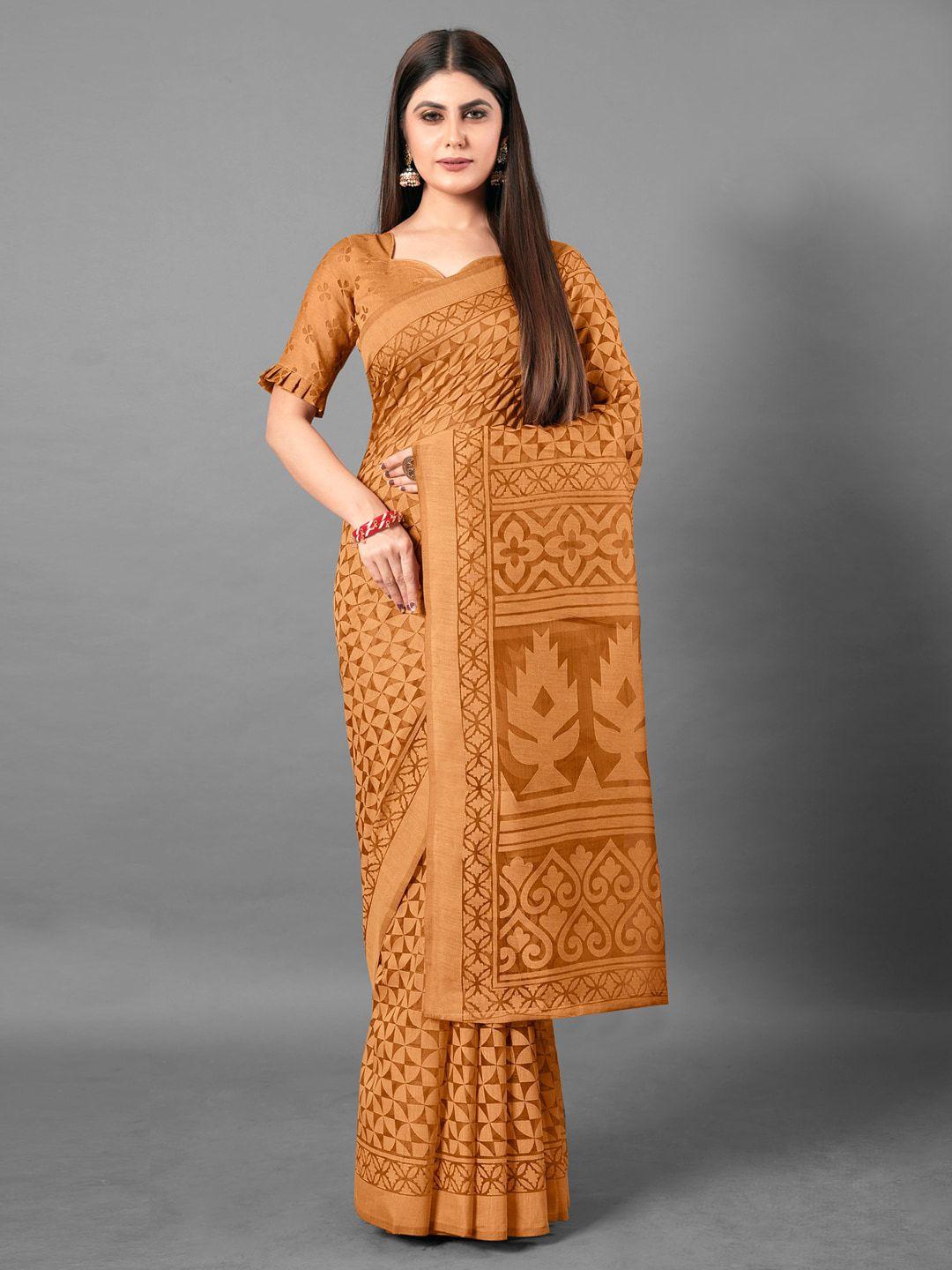 anouk geometric printed brasso chanderi saree