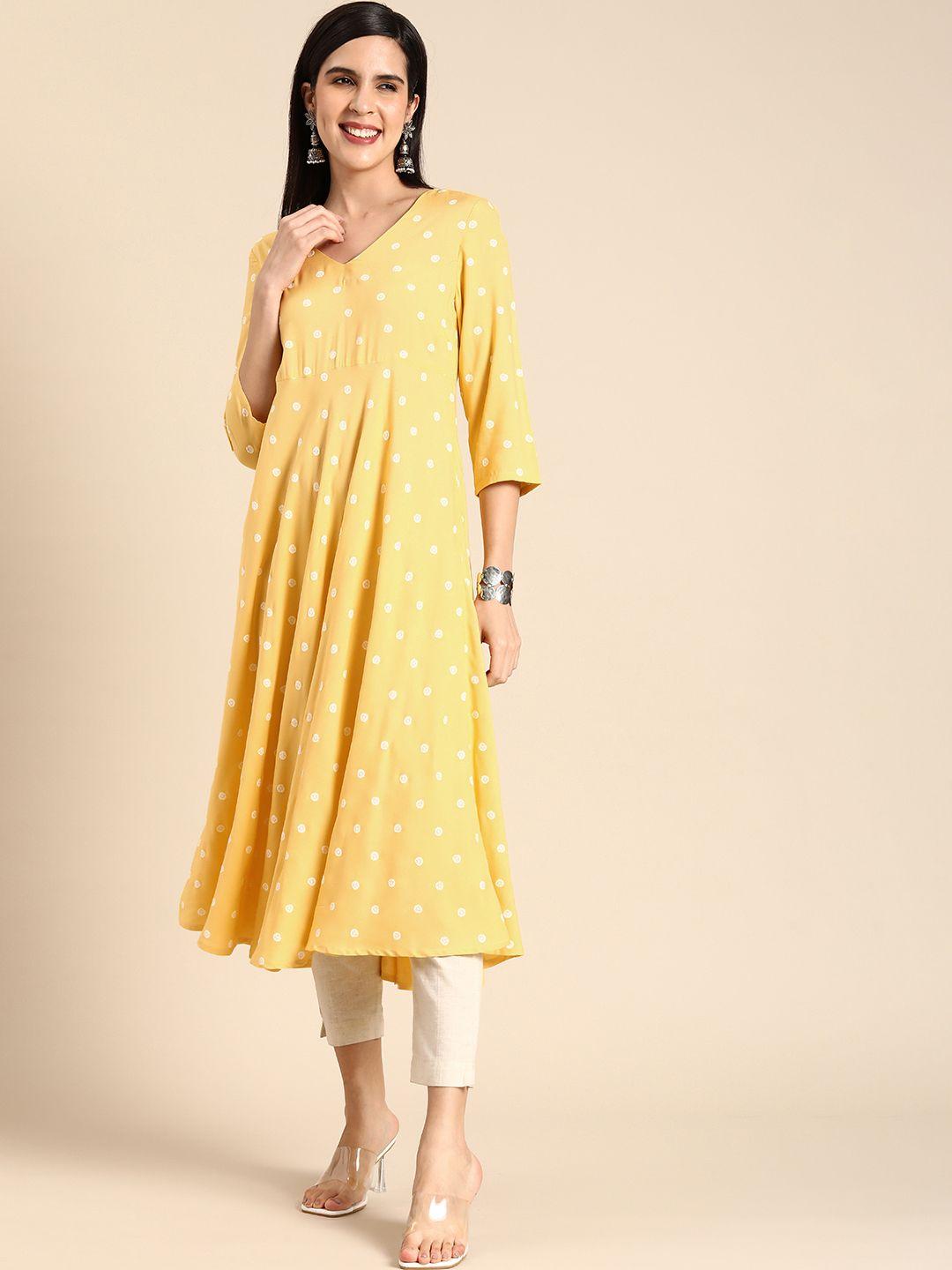 anouk geometric printed kurta