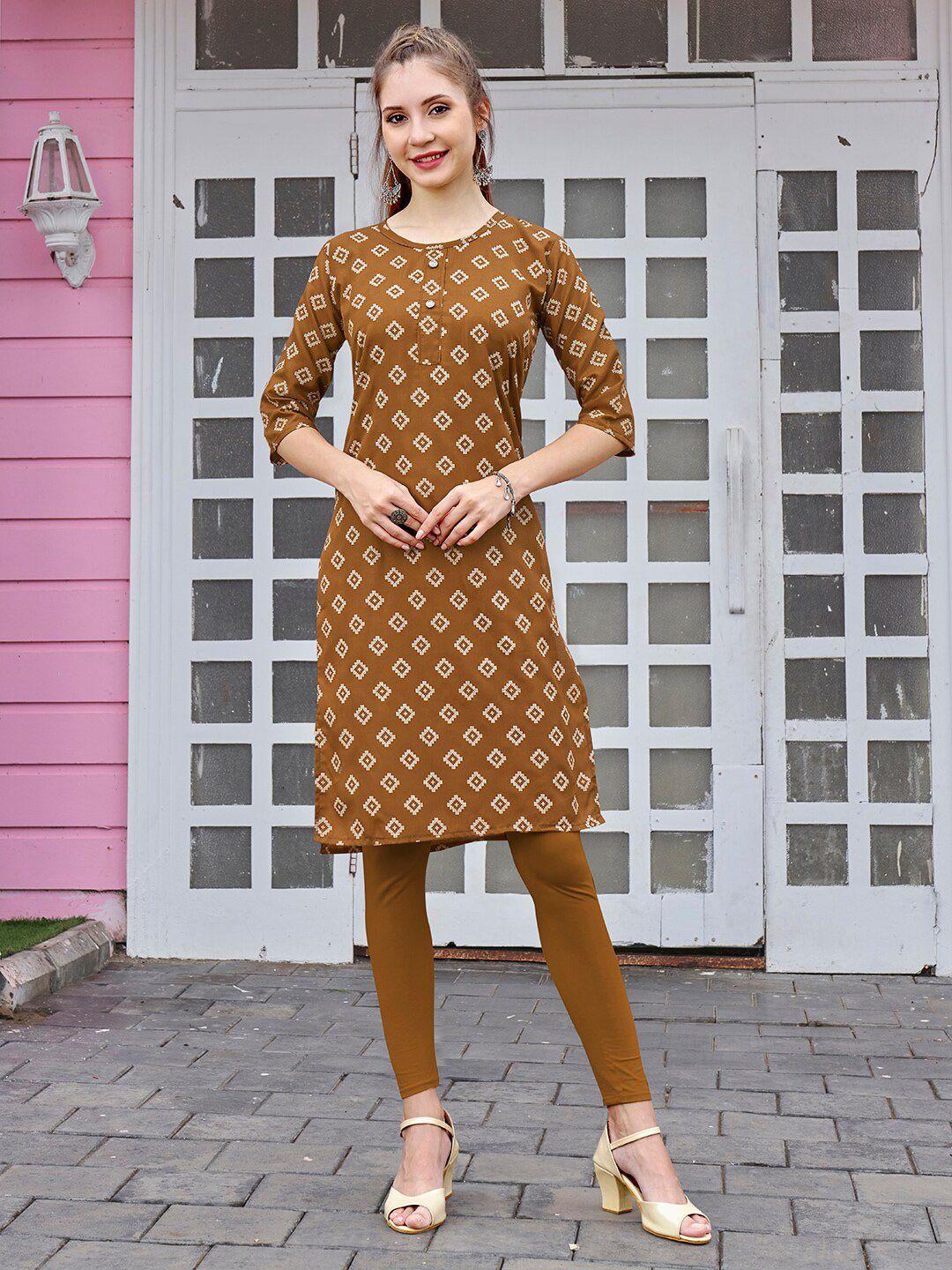 anouk geometric printed kurta