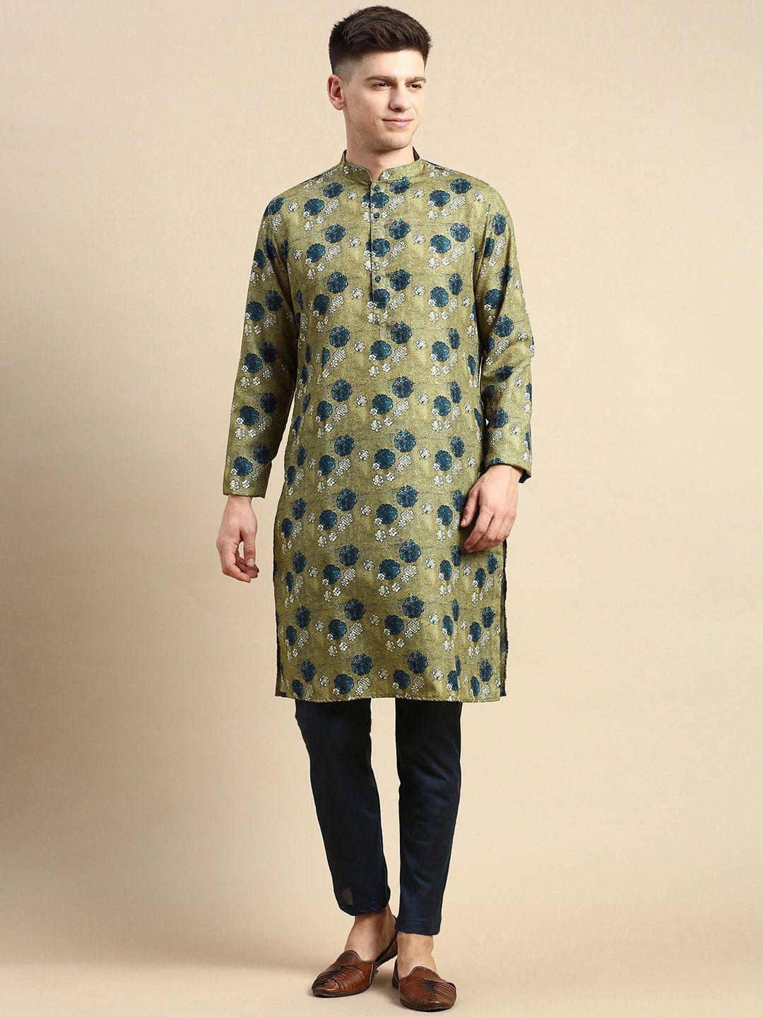 anouk geometric printed straight kurta