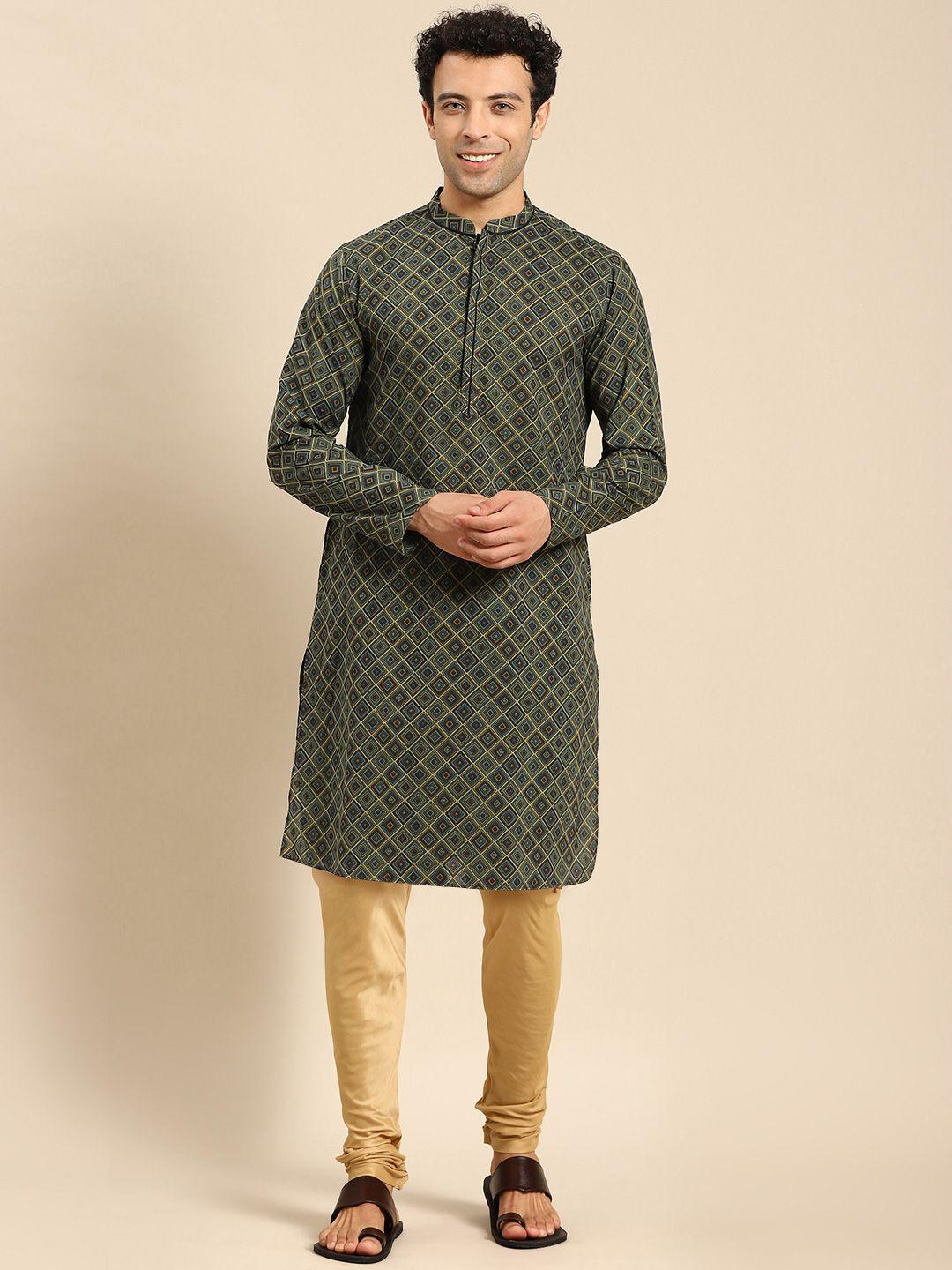 anouk geometric printed straight kurta