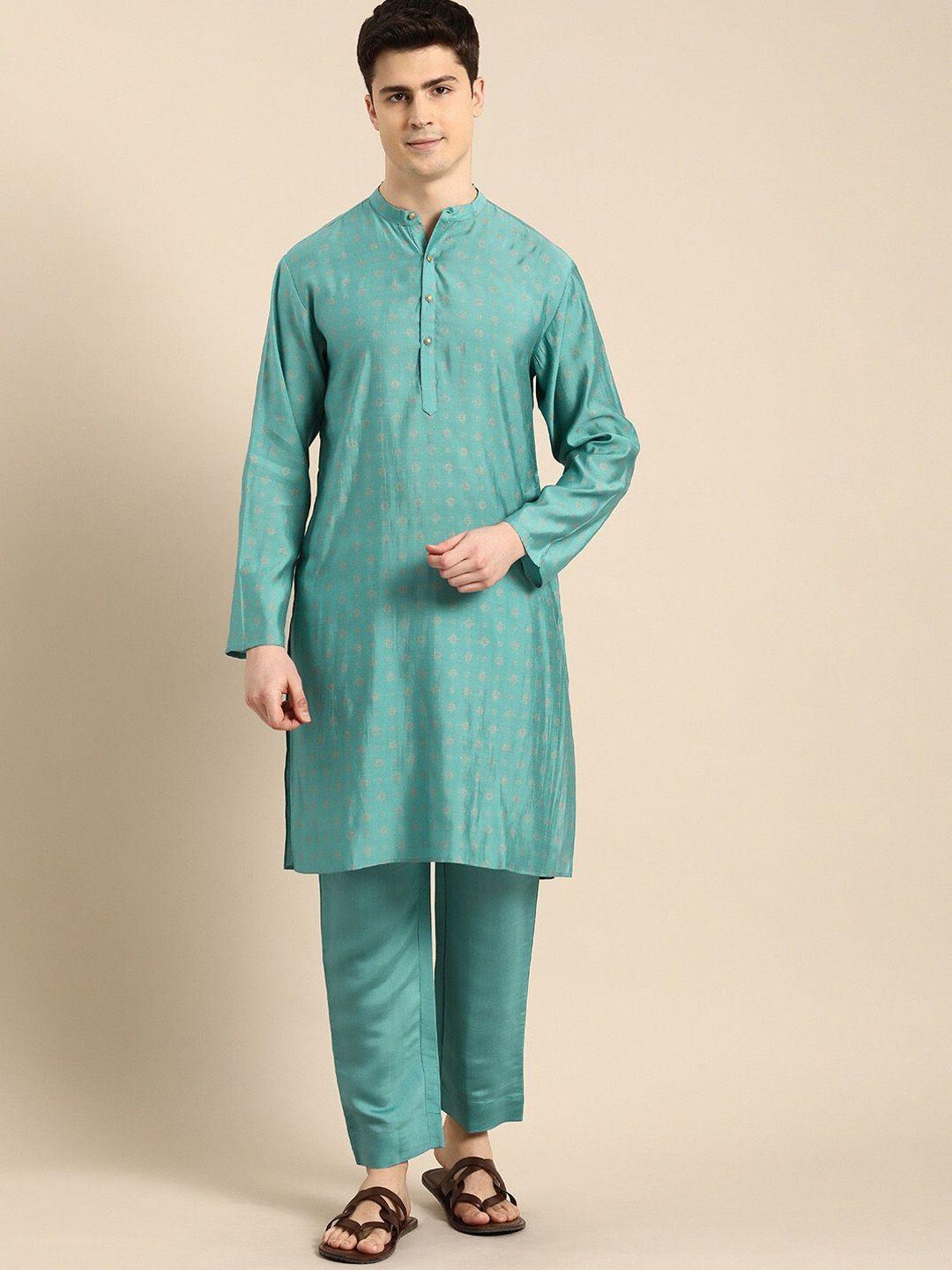 anouk geometric printed straight kurta