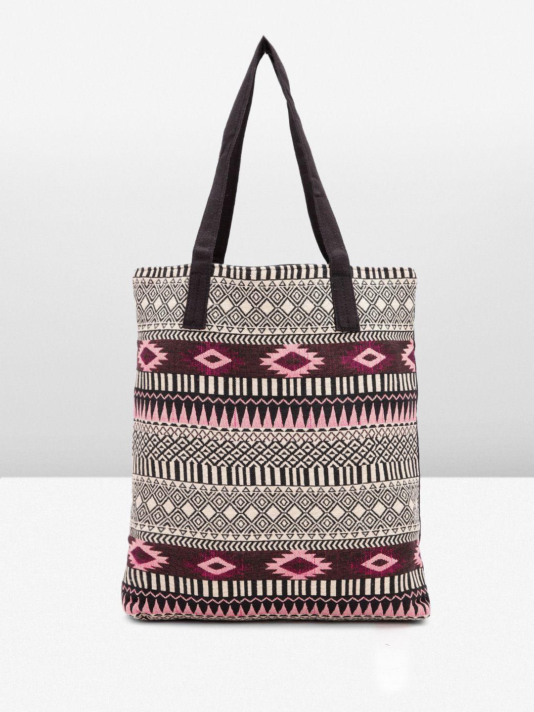 anouk geometric shopper tote bag