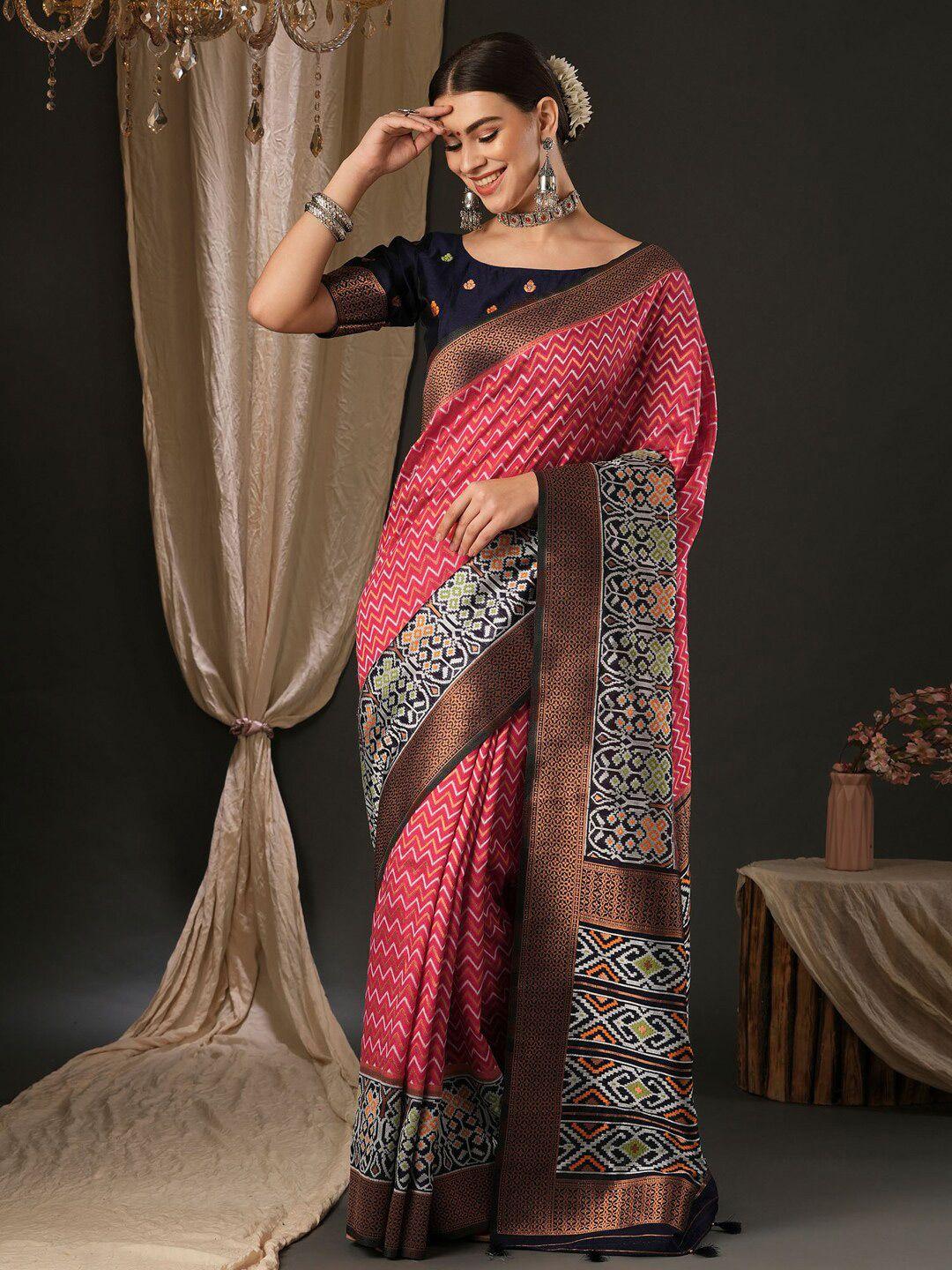 anouk geometric woven design banarasi saree