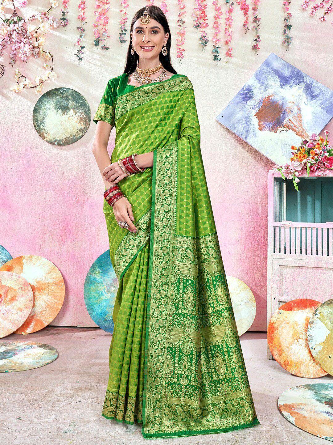 anouk geometric woven design zari detail banarasi saree