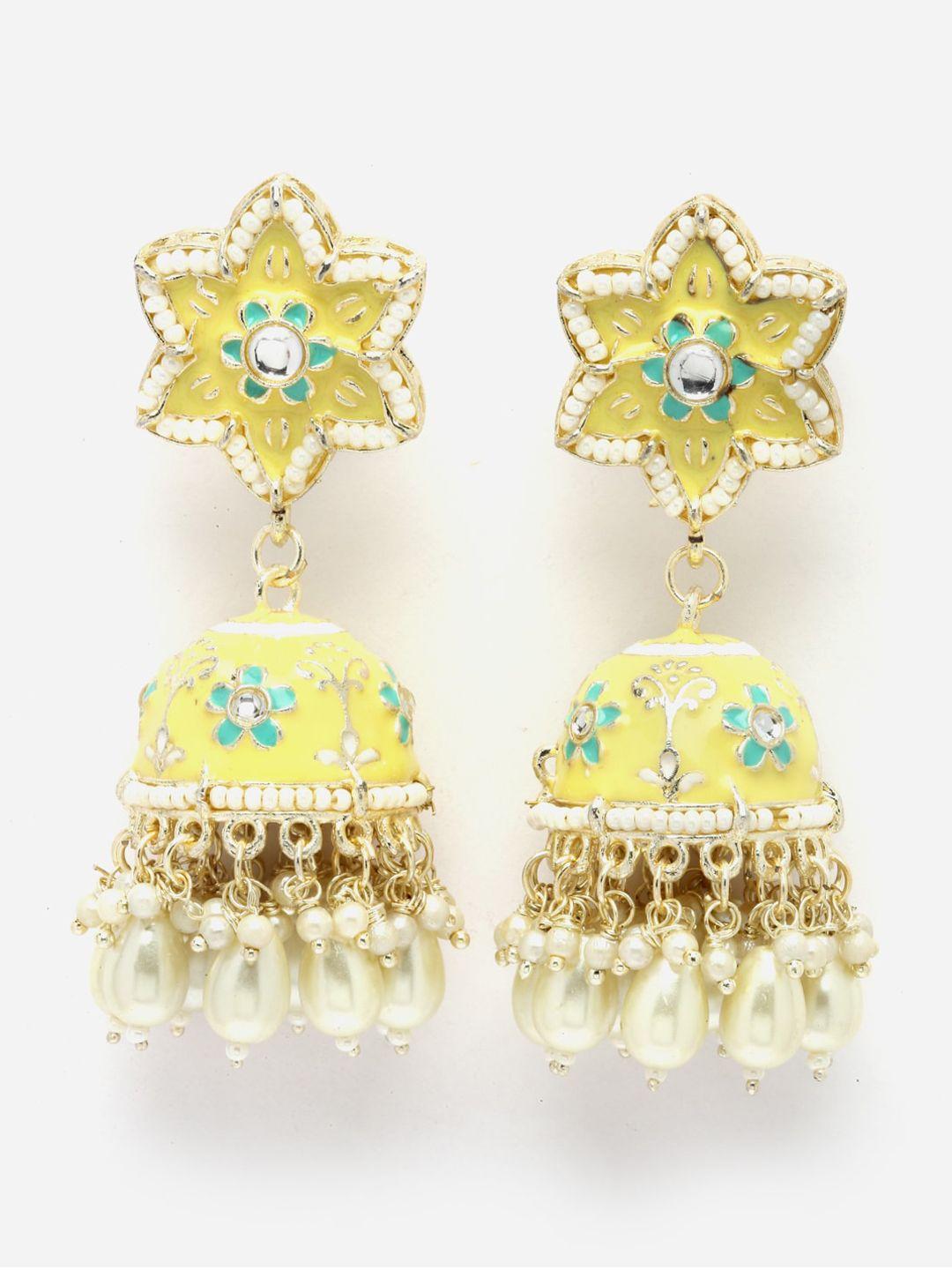 anouk gold-plated dome shaped jhumkas