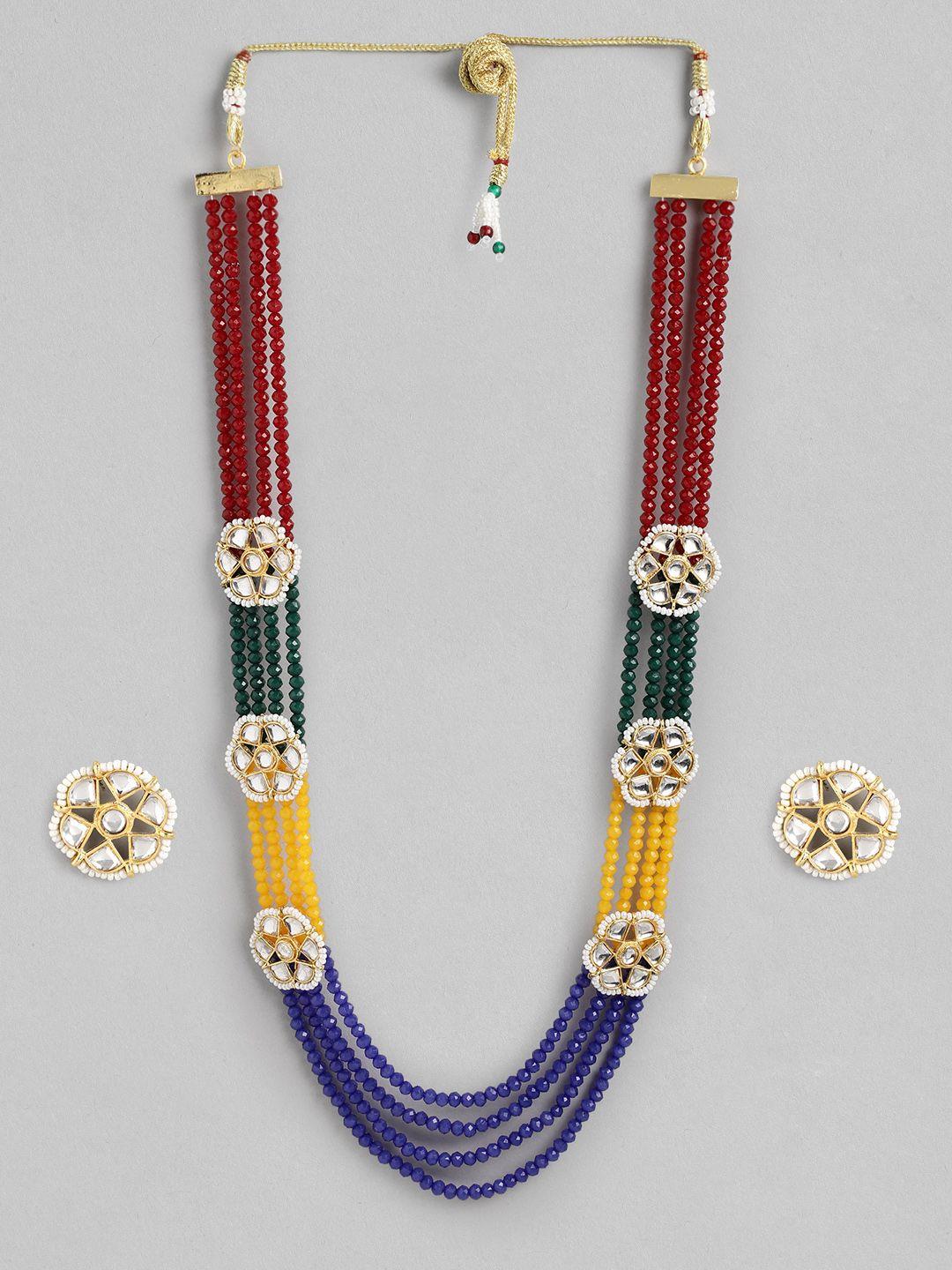 anouk gold-plated kundan jewellery set