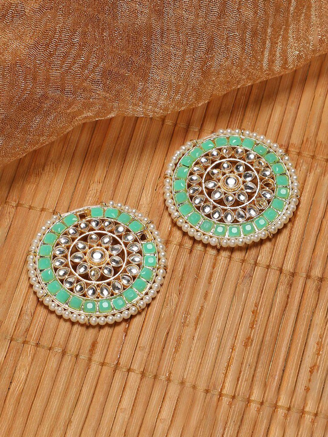 anouk green studs earrings