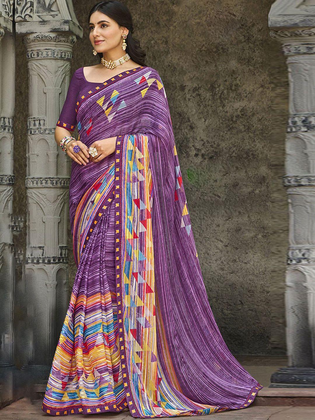 anouk leheriya printed embellished saree