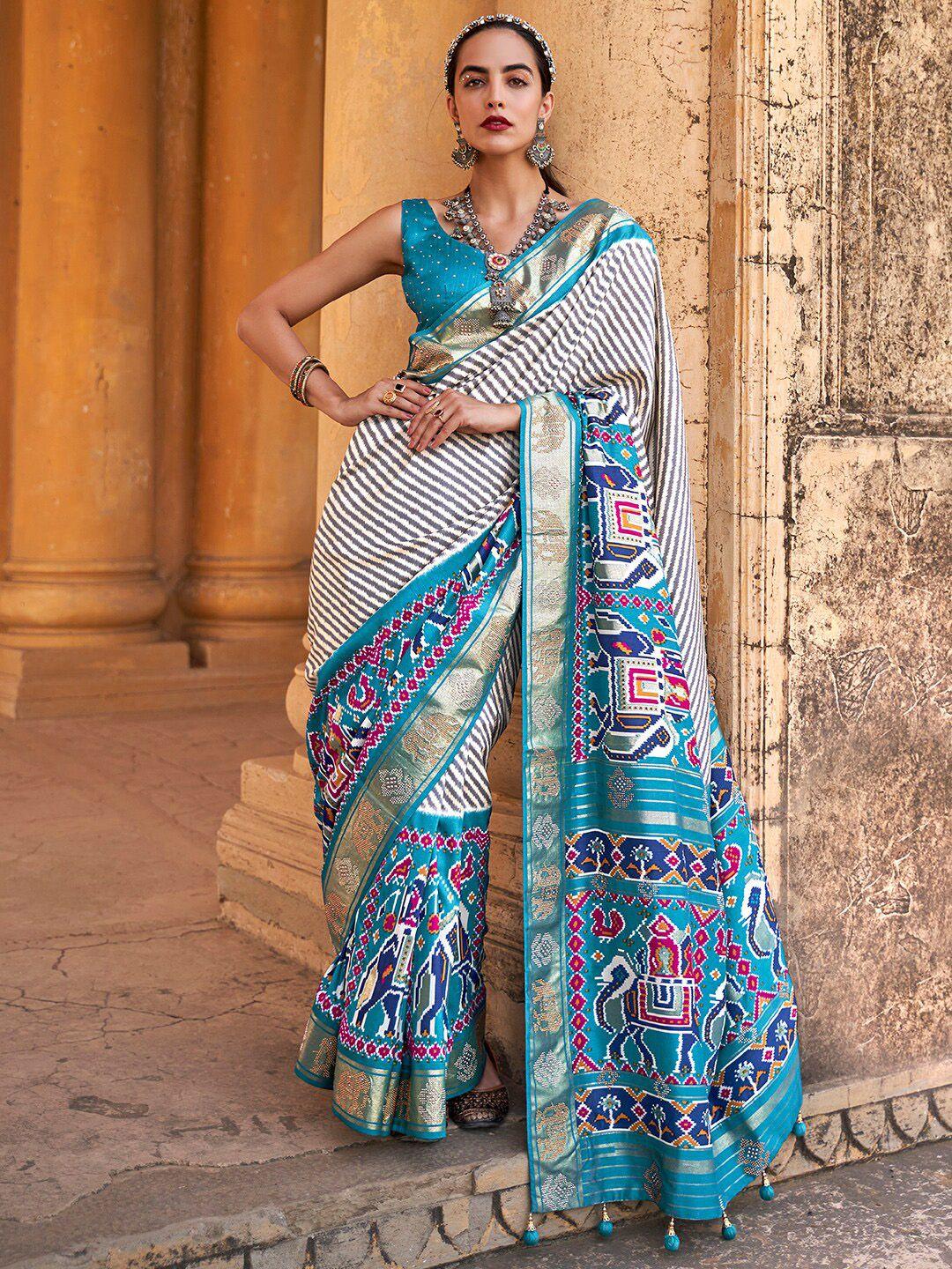 anouk leheriya printed patola saree