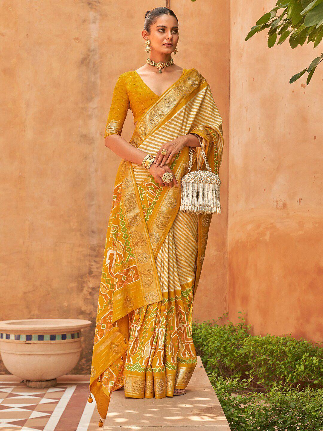 anouk leheriya printed patola saree