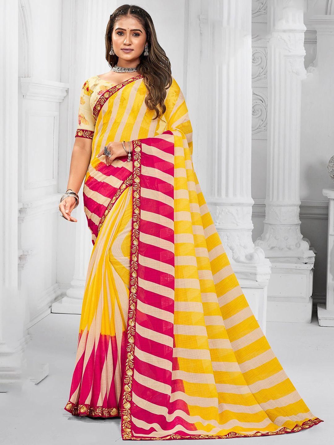 anouk leheriya printed saree