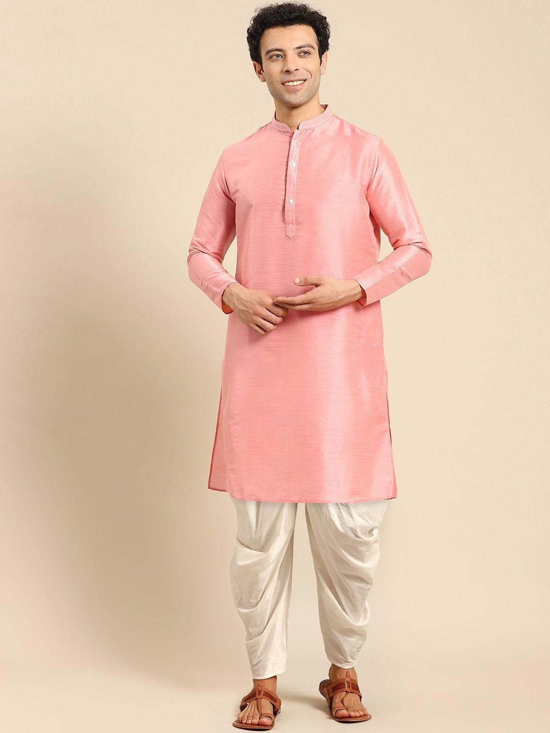 anouk mandarin collar thread work kurta