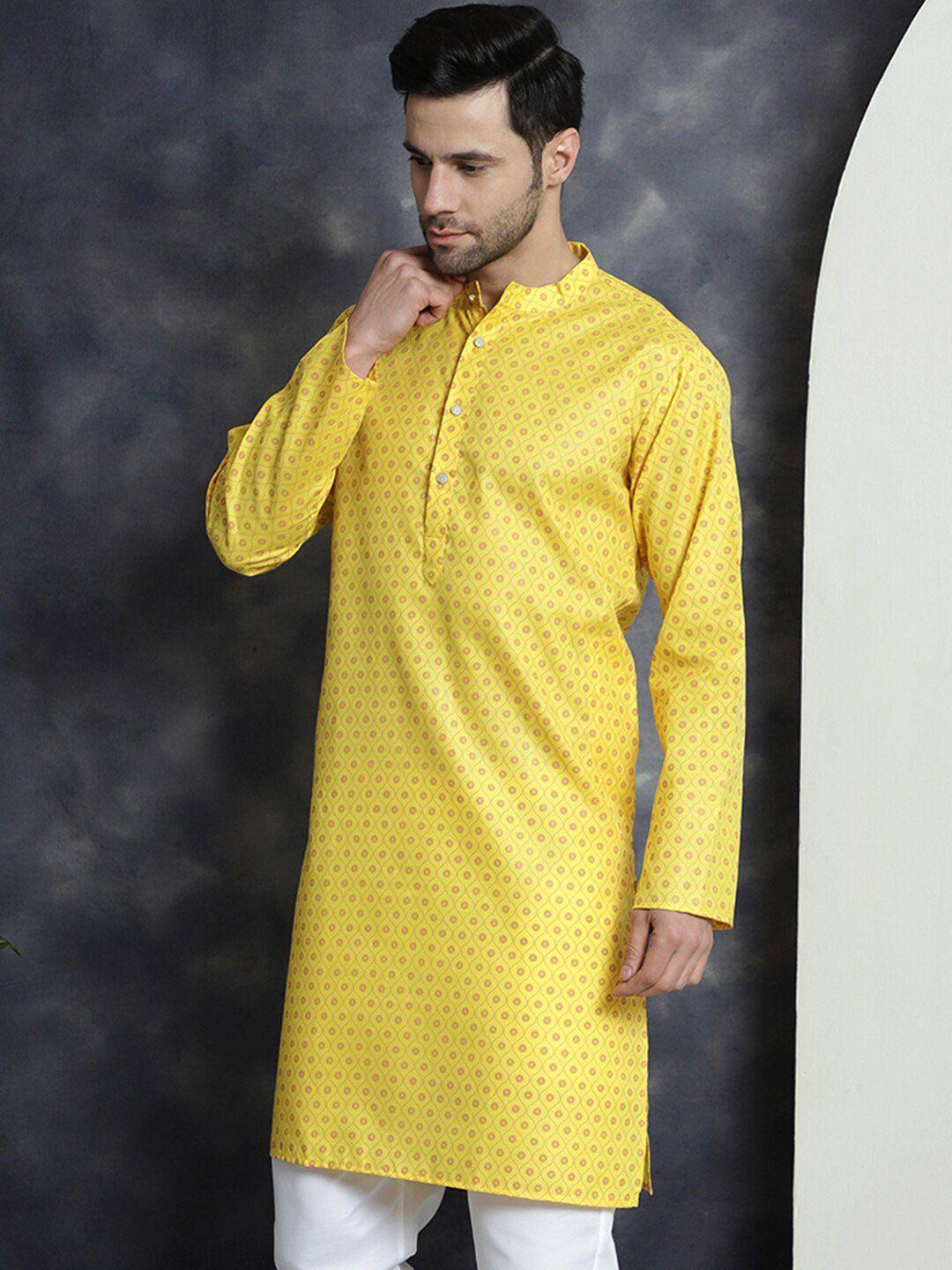 anouk men embroidered floral kurta