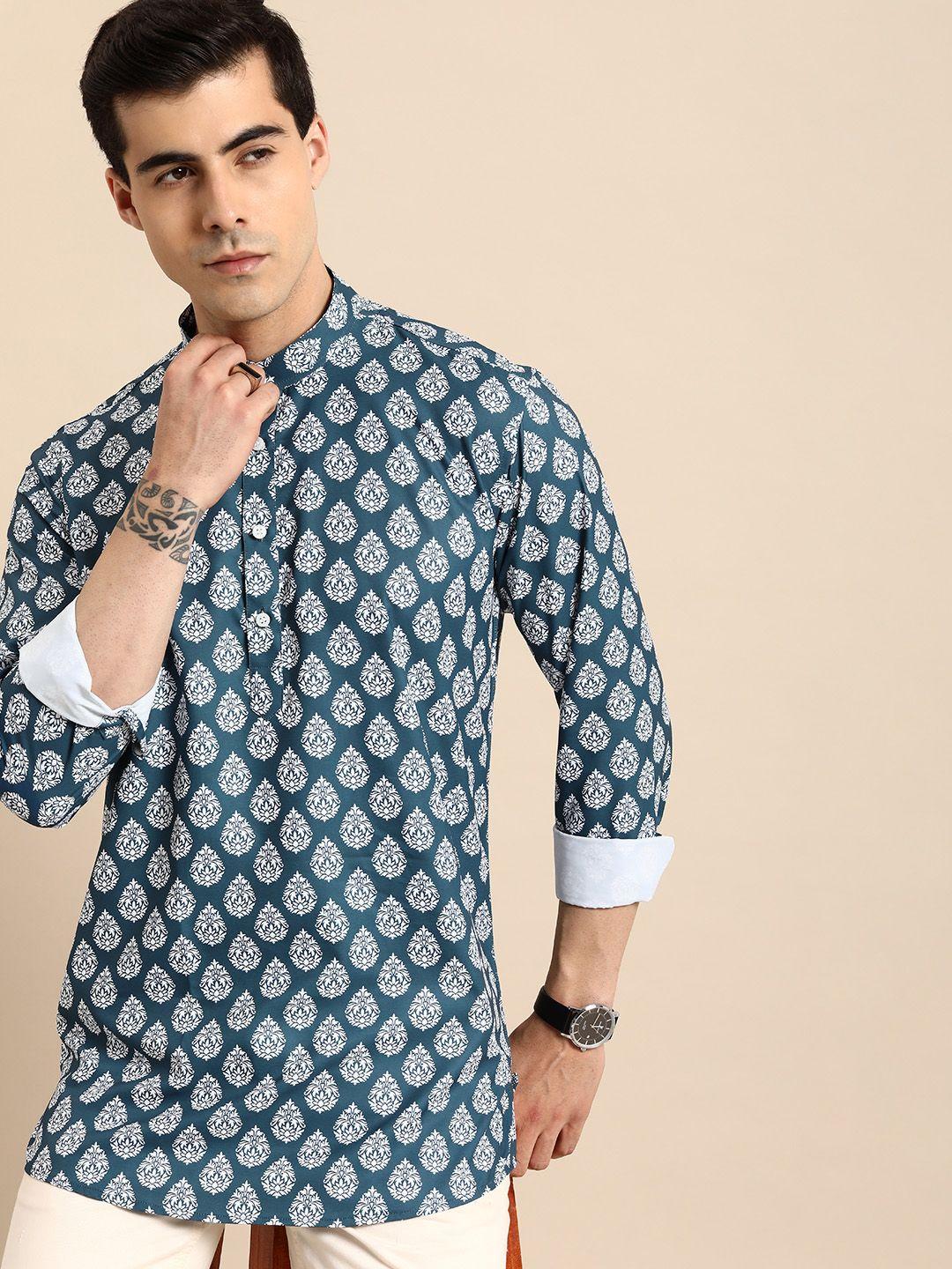 anouk men ethnic motifs printed indie prints kurta