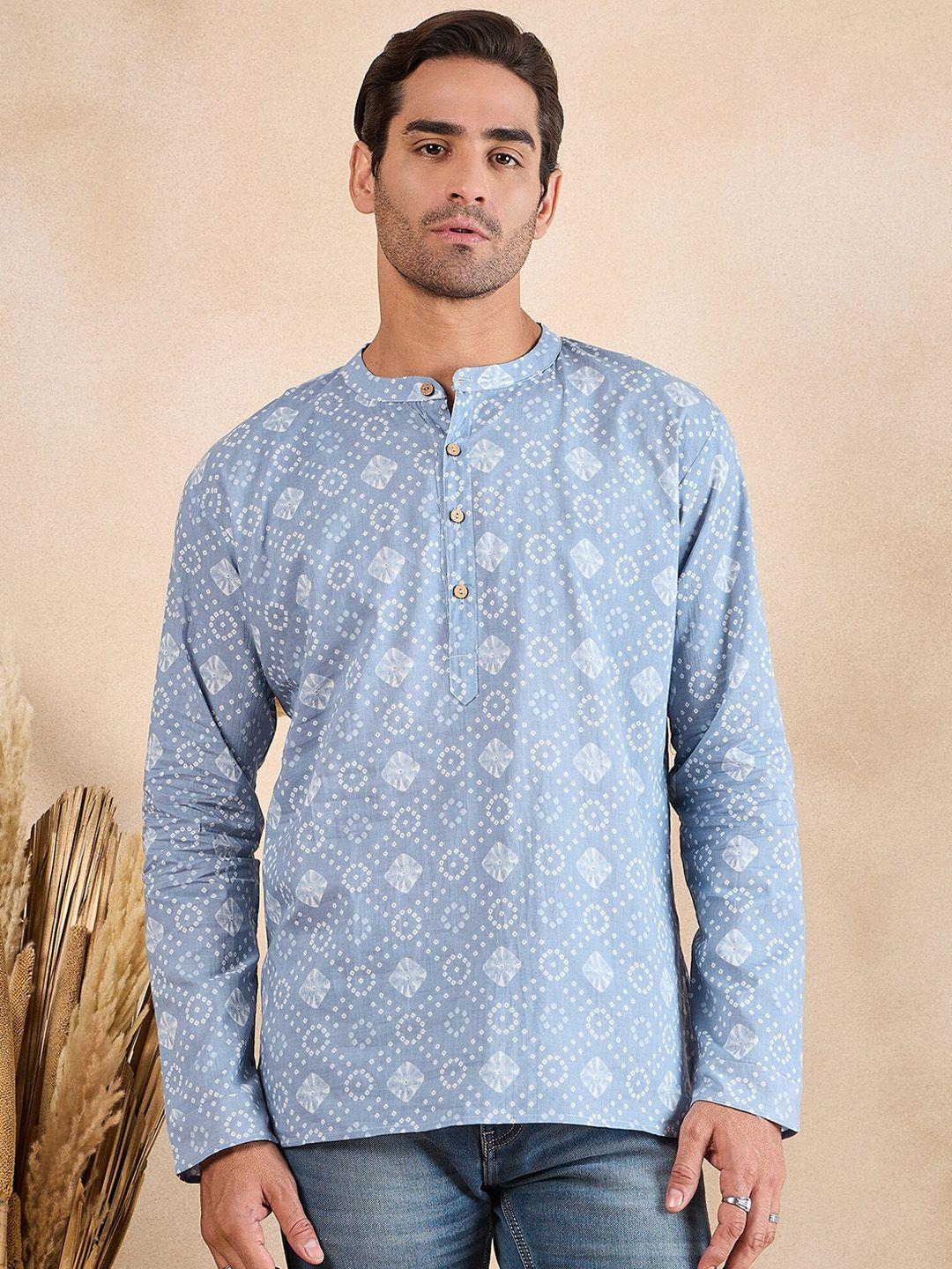 anouk men mirror work handloom kurta