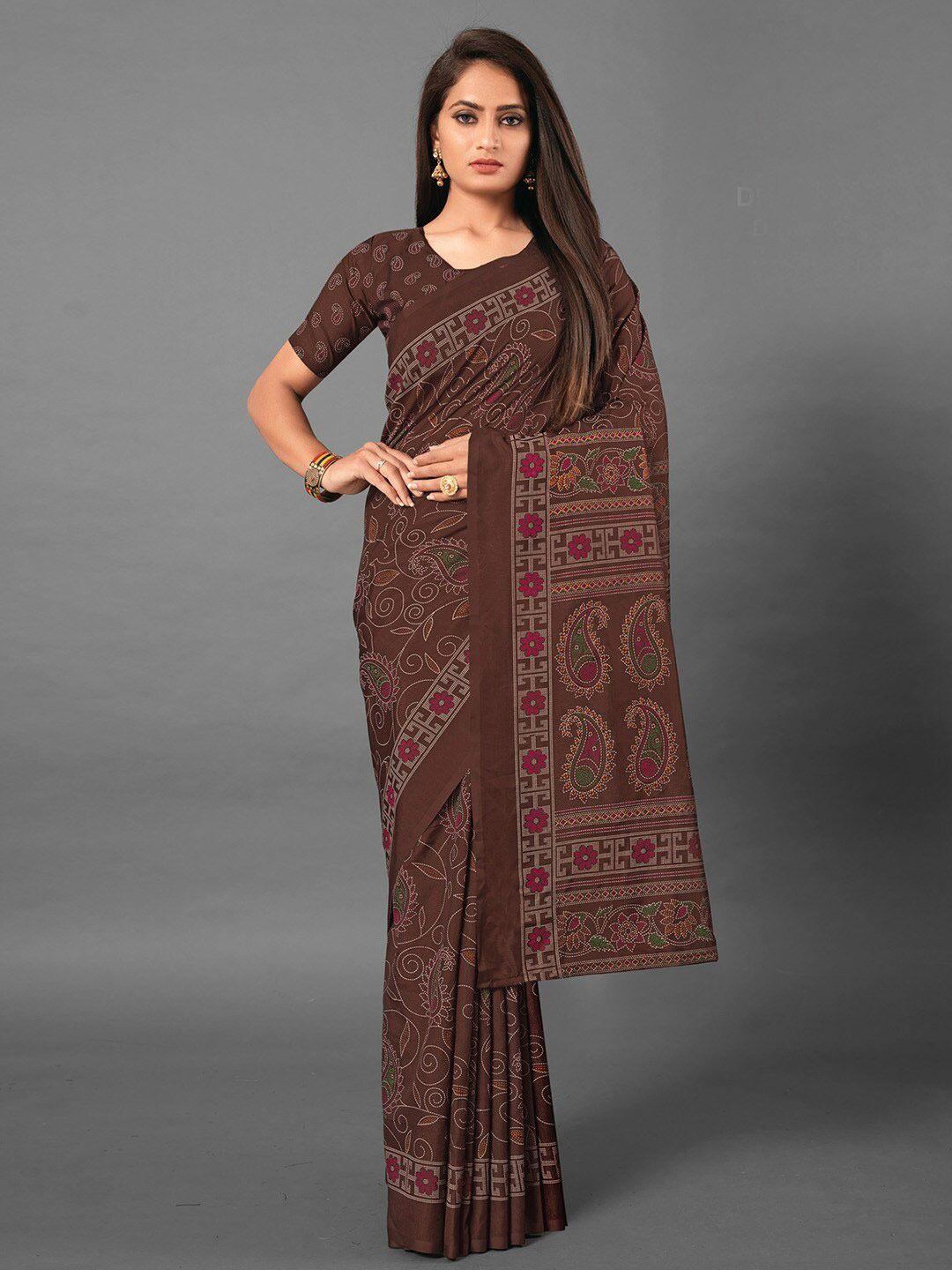 anouk paisley ethnic motifs printed saree