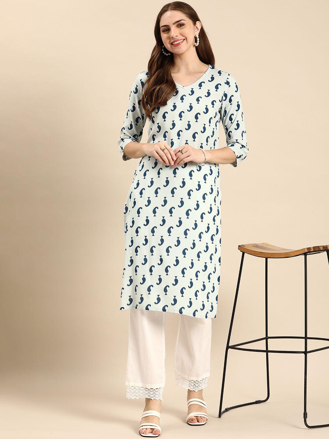 anouk paisley printed kurta