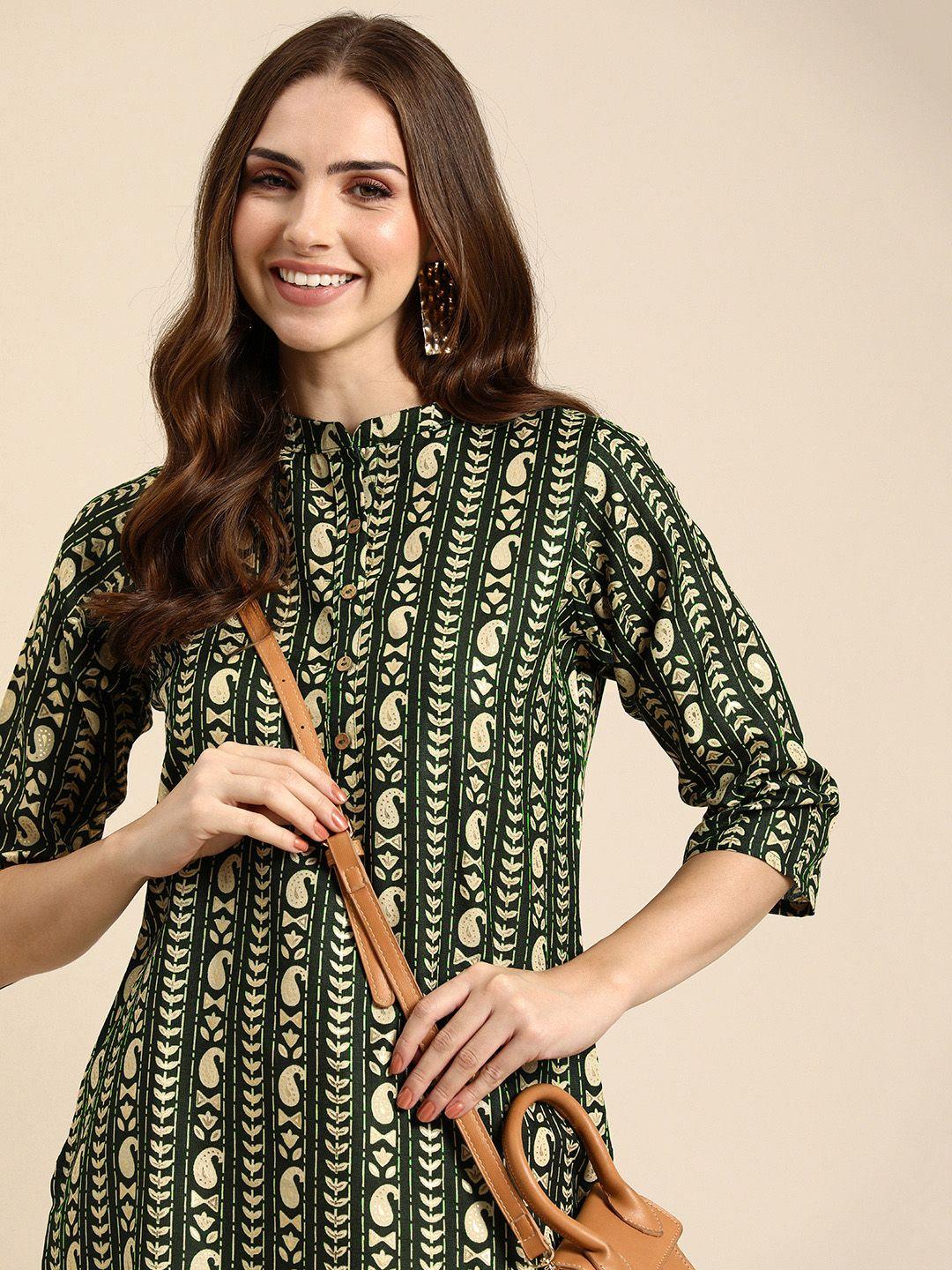 anouk paisley printed kurta