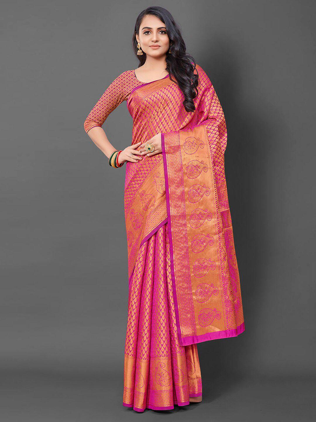 anouk paisley silk blend banarasi saree