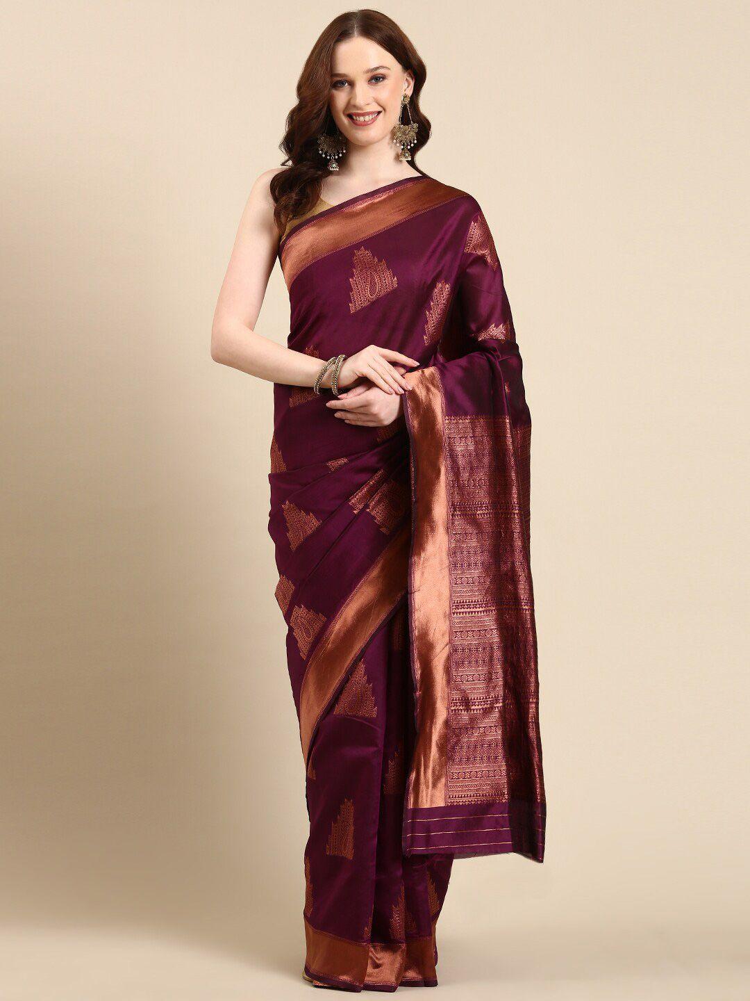 anouk paisley woven design zari kanjeevaram saree