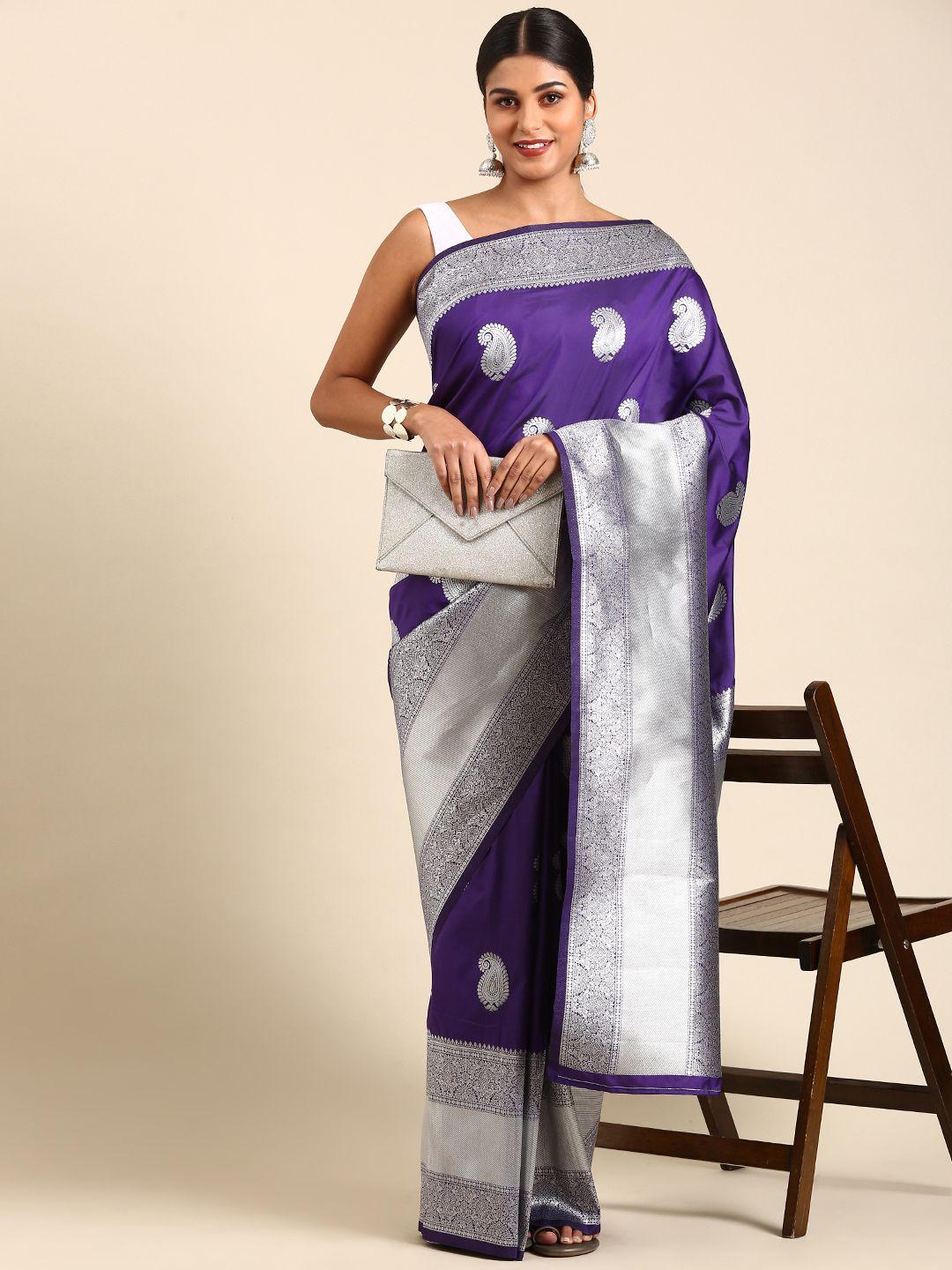 anouk paisley zari silk blend saree