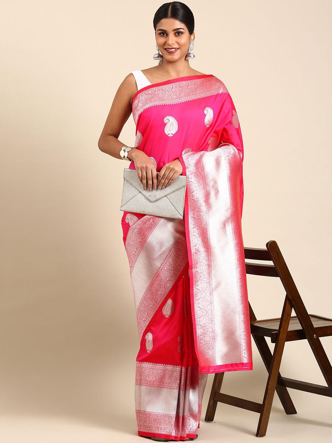 anouk paisley zari silk blend saree