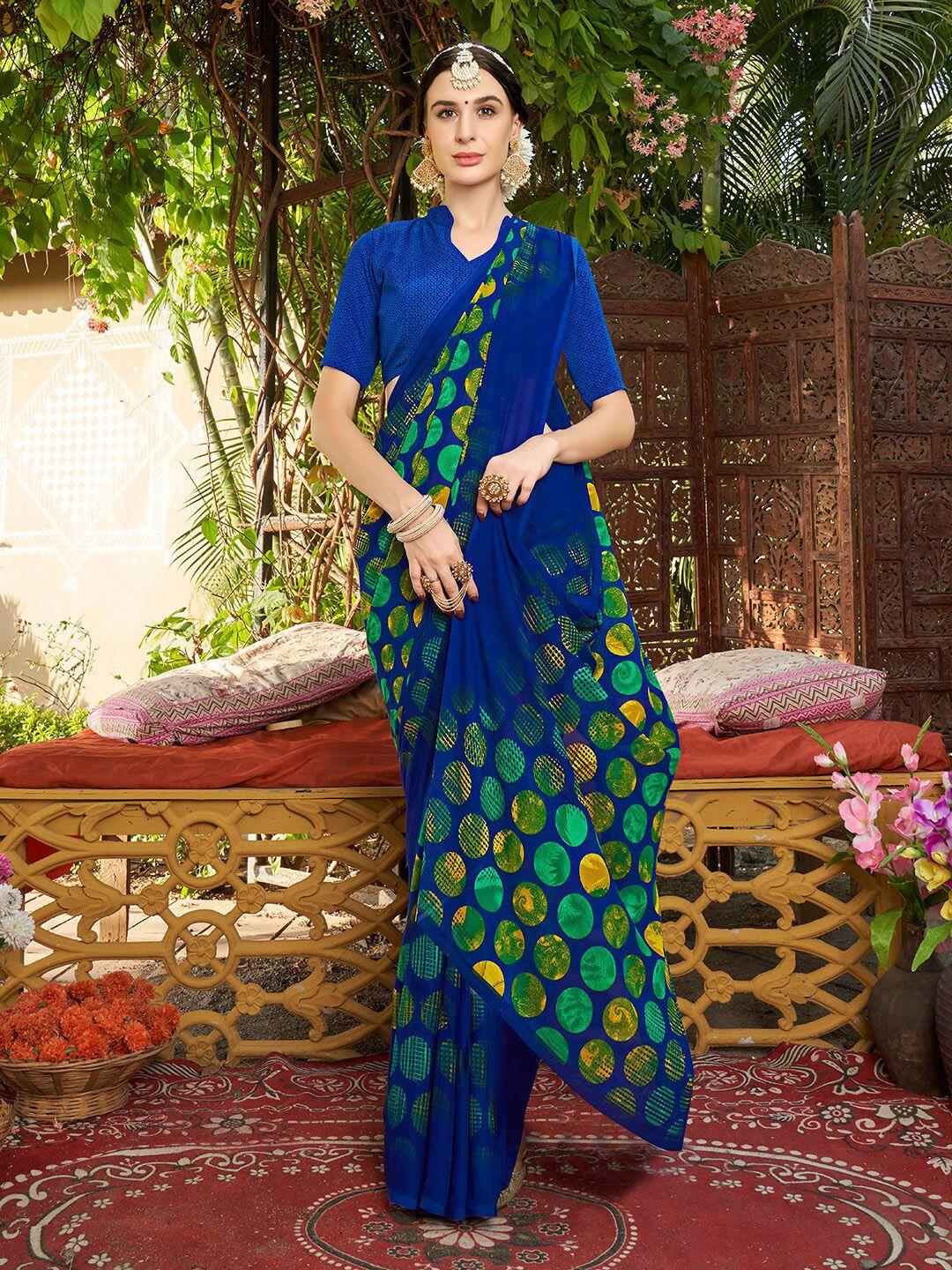 anouk polka dot printed saree