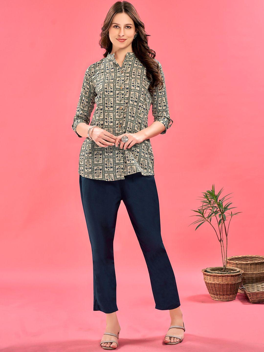 anouk printed shirt & trousers co-ord