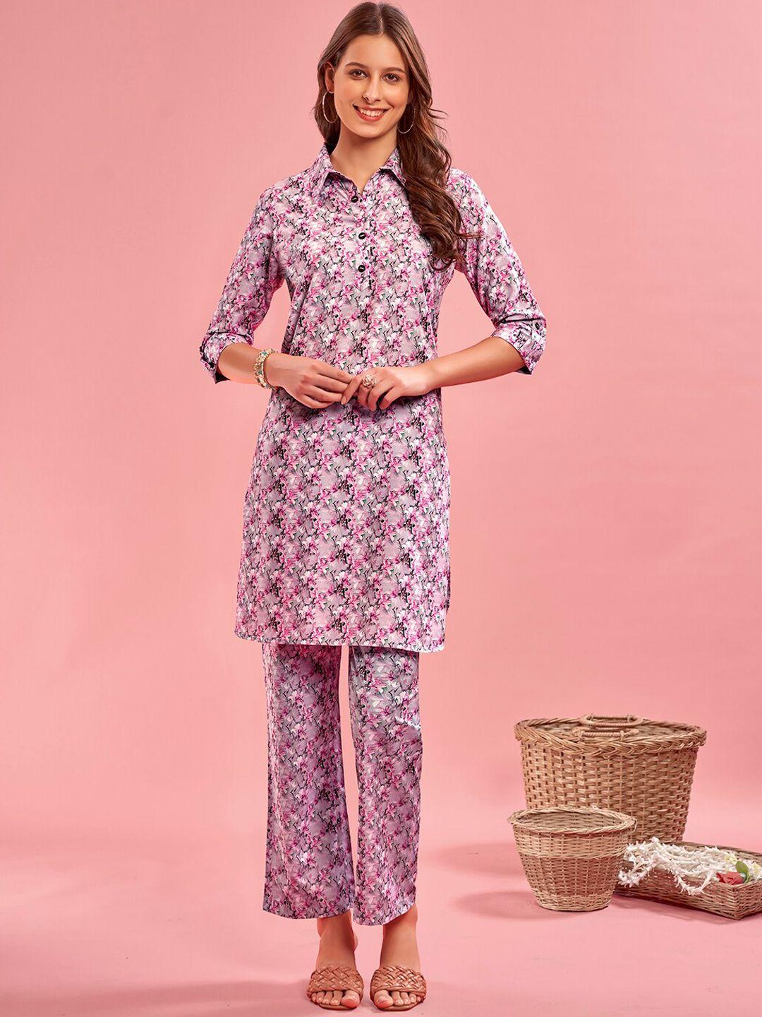 anouk printed tunic with trousers co-ords