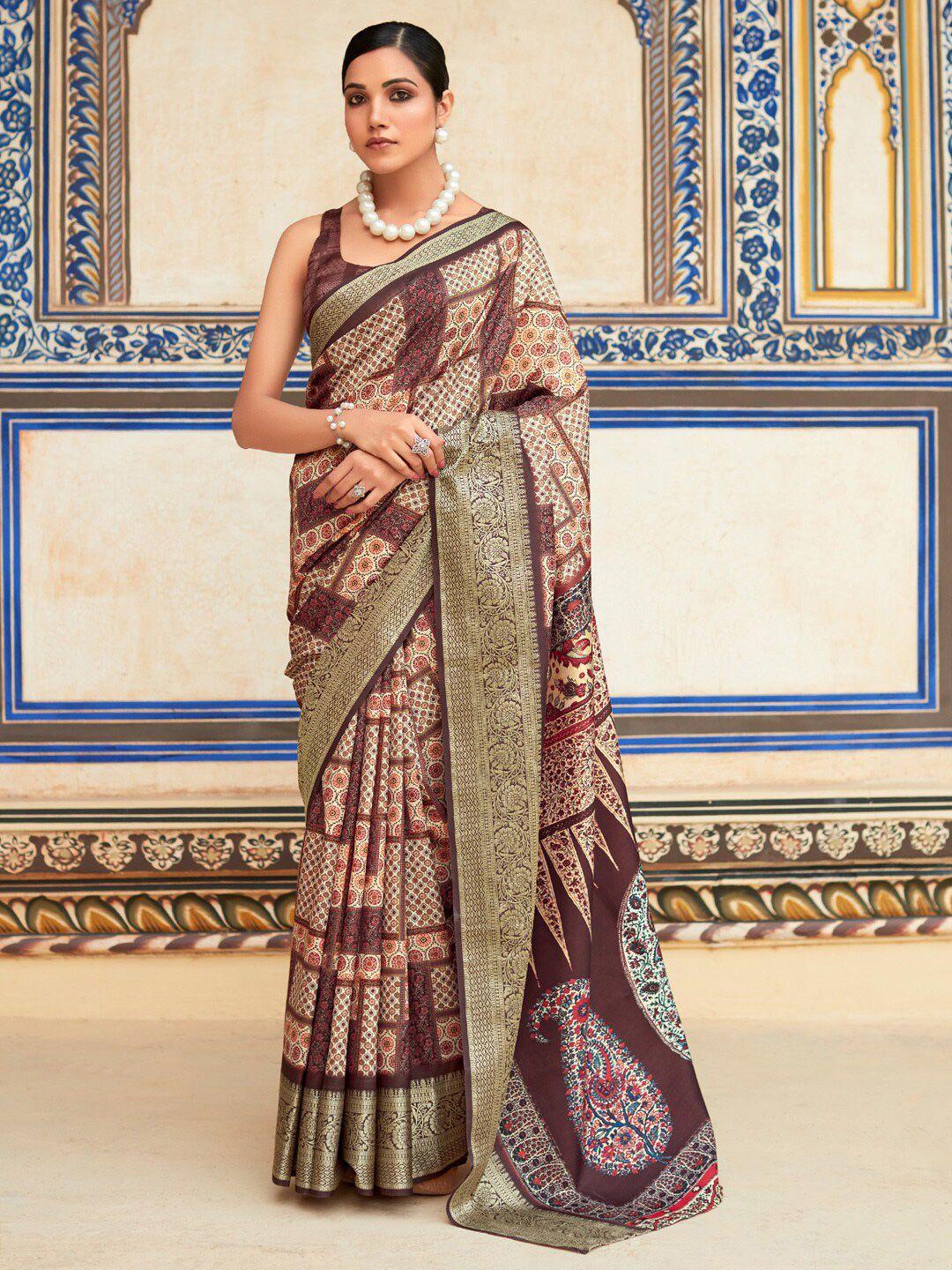 anouk printed woven design paisley designer sungudi saree