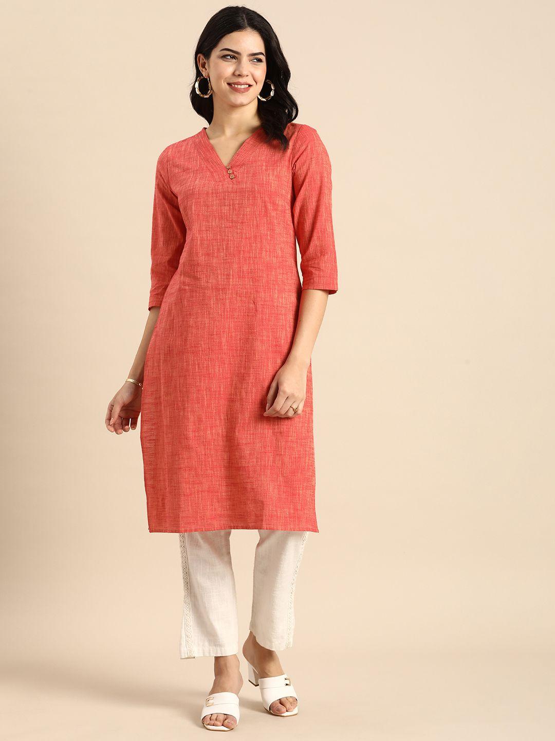 anouk pure cotton printed kurta