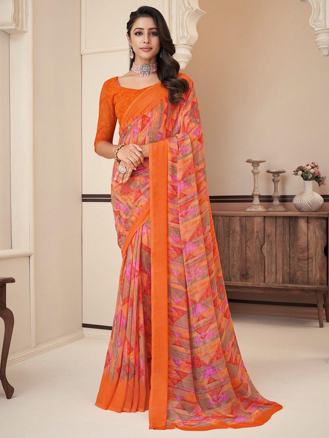 anouk pure georgette designer dabu saree