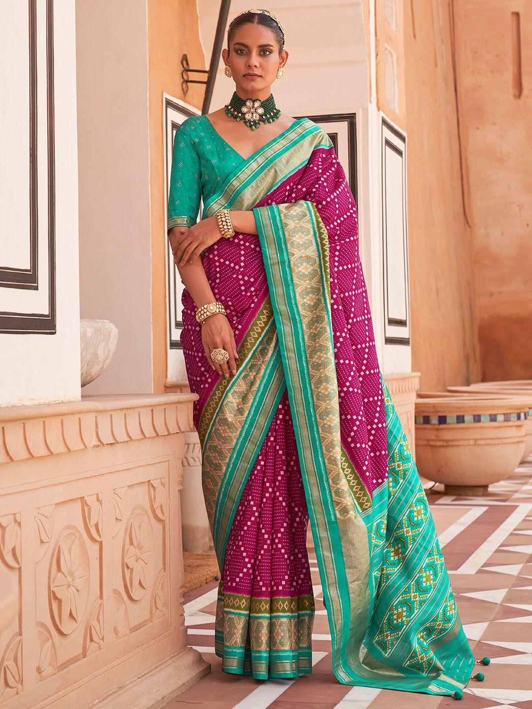 anouk silk blend pochampally saree