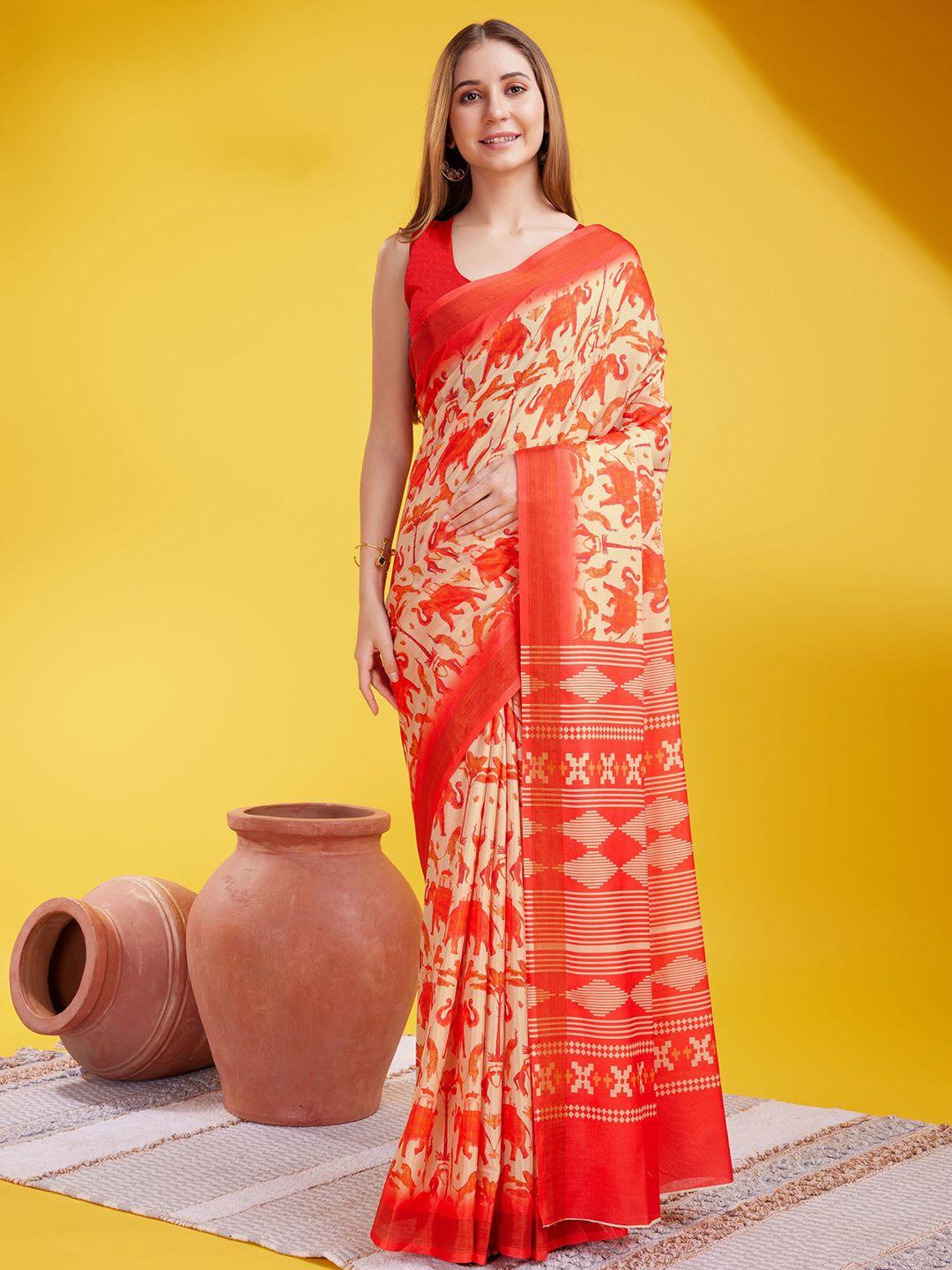 anouk silk cotton saree