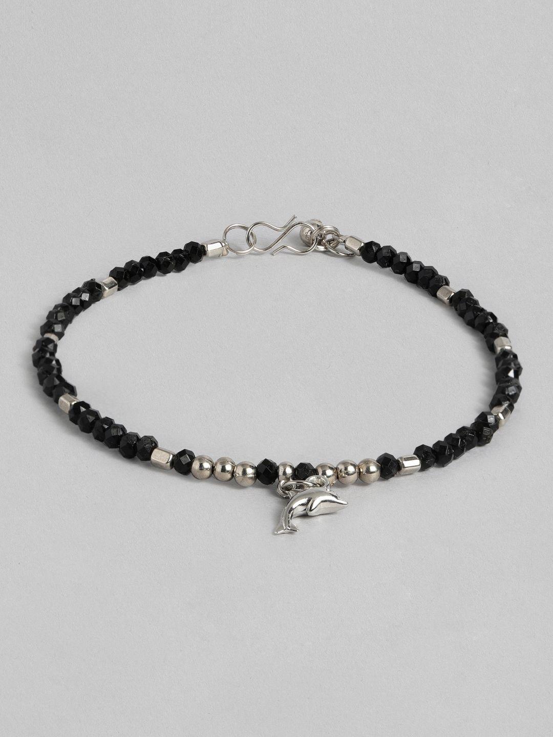 anouk silver-plated artificial stones anklet
