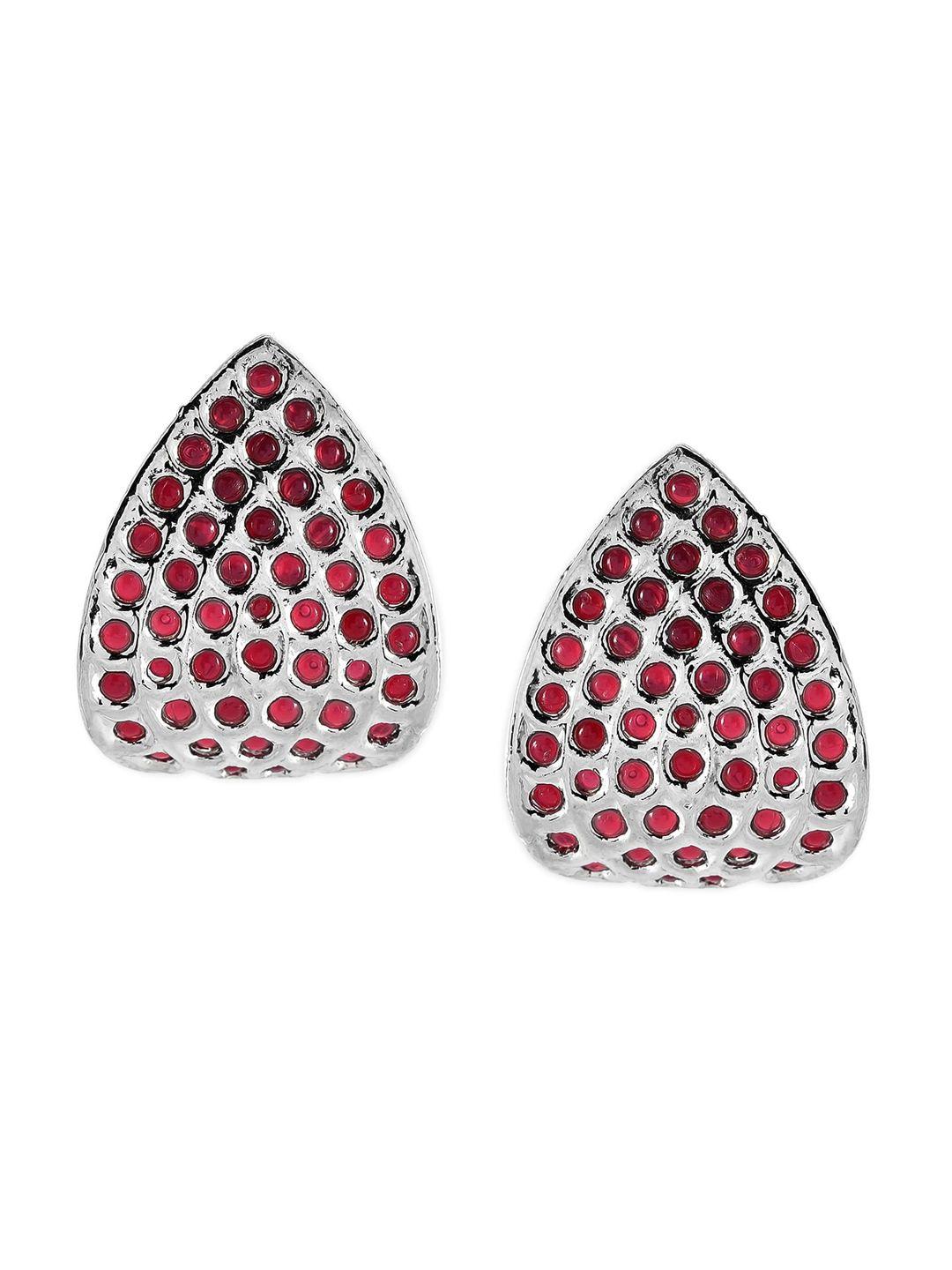 anouk silver-plated pink triangular studs