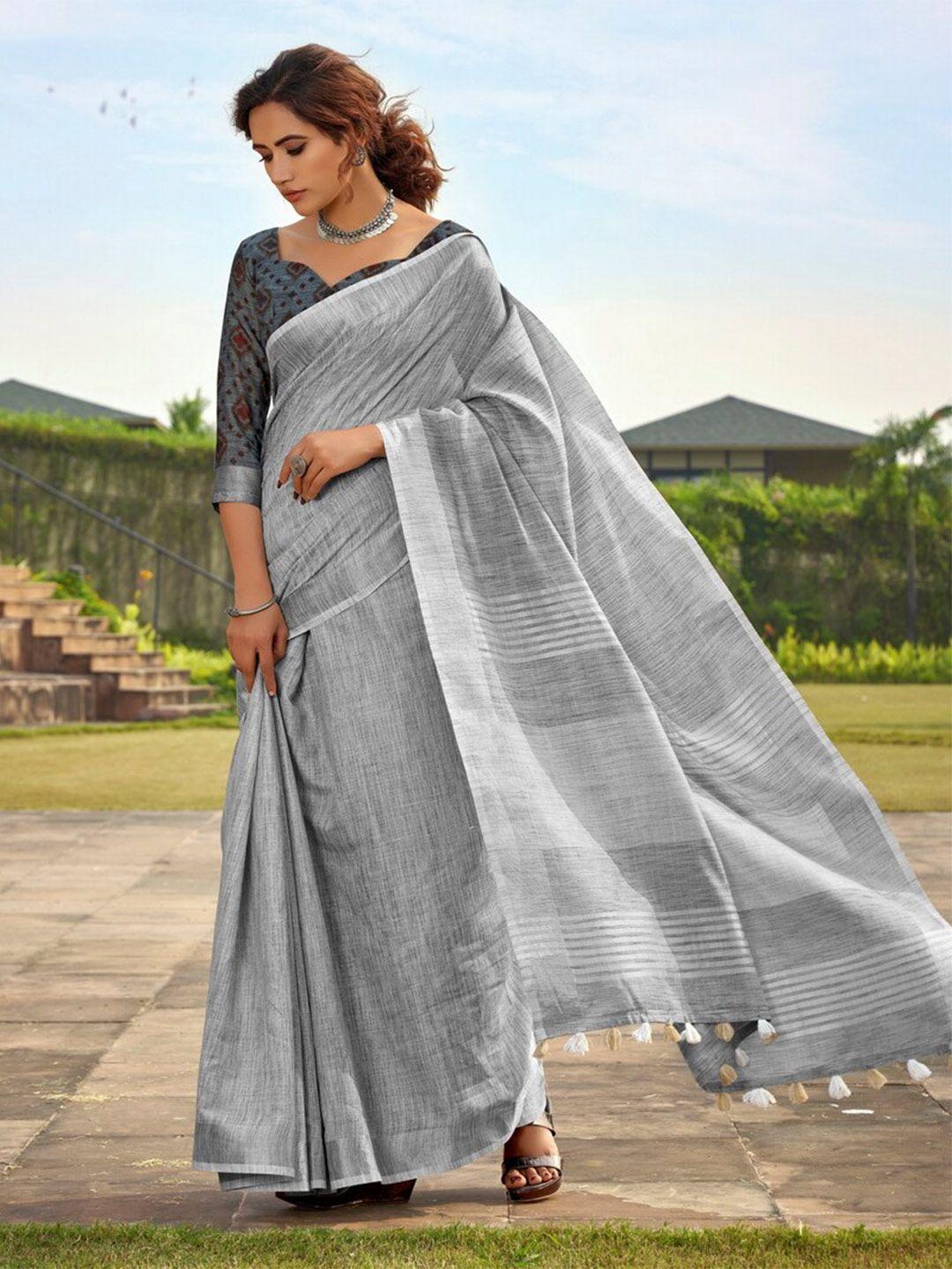 anouk striped border saree