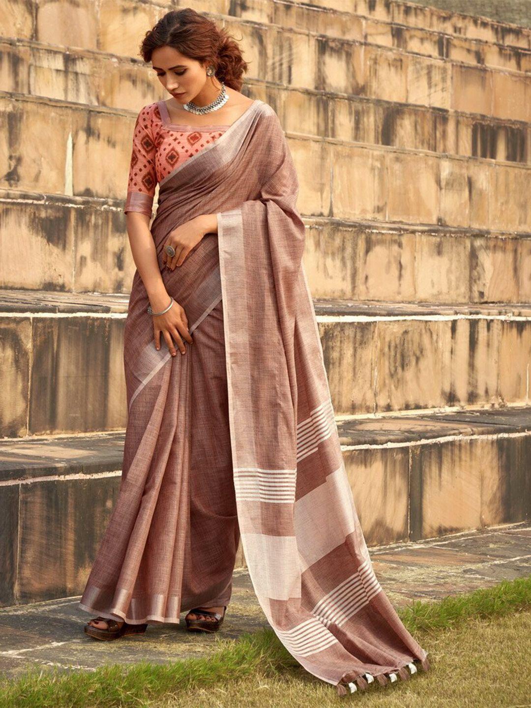 anouk striped border zari saree