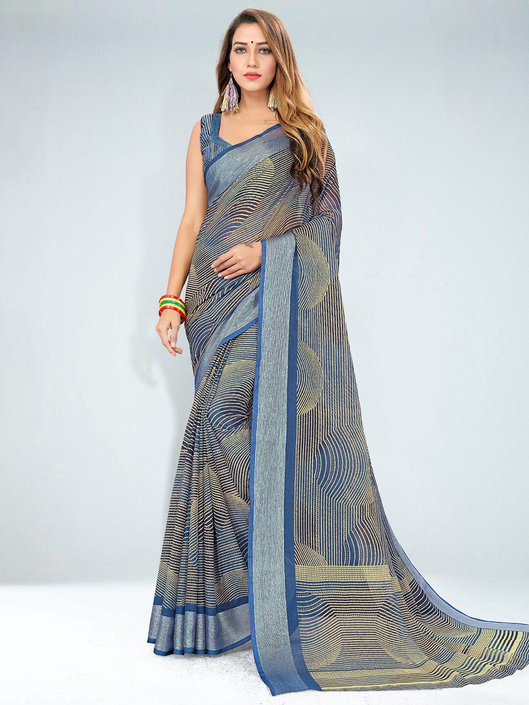 anouk striped sungudi saree